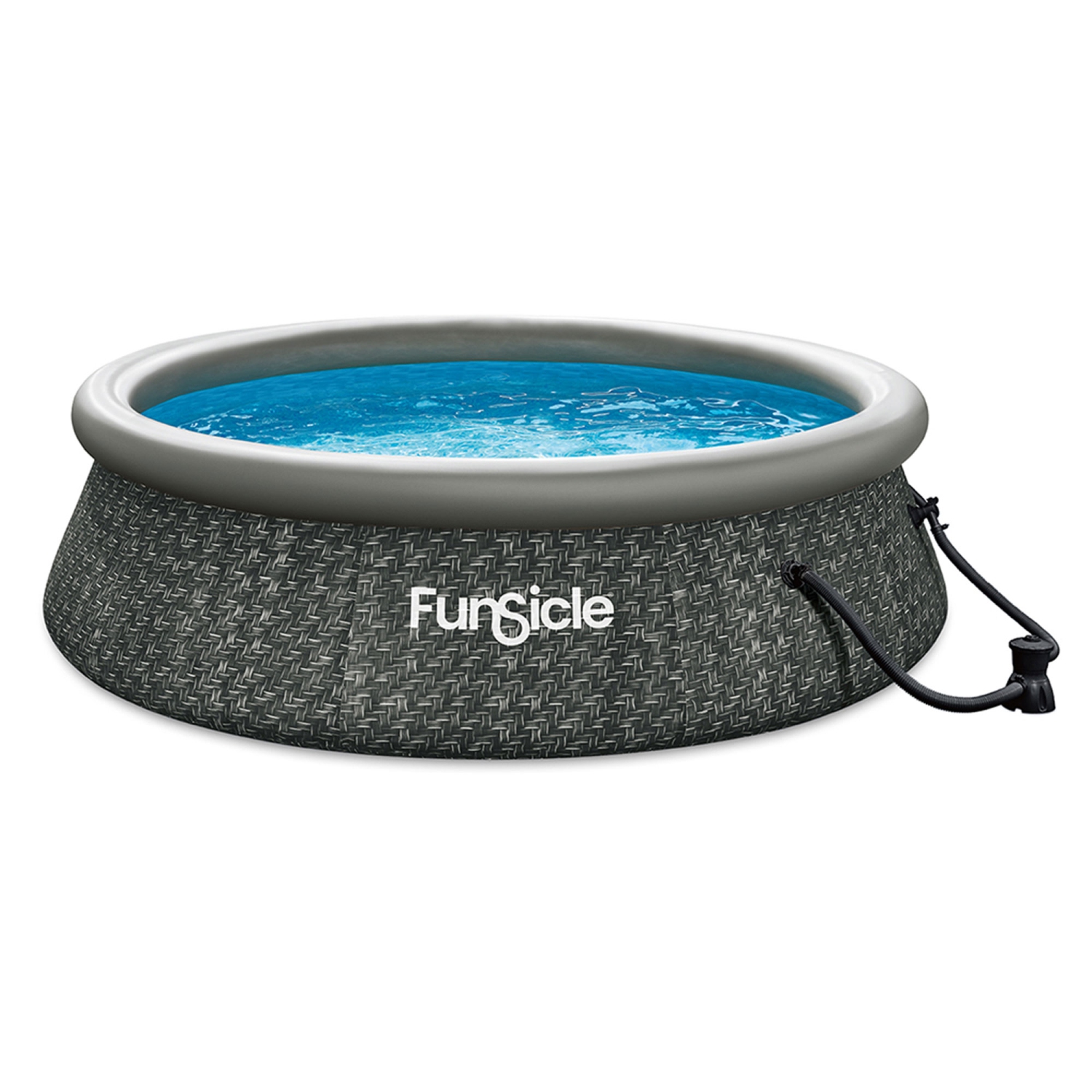 Funsicle – Piscine hors terre à anneaux QuickSet, 10 pi x 30&nbsp;po, chevrons