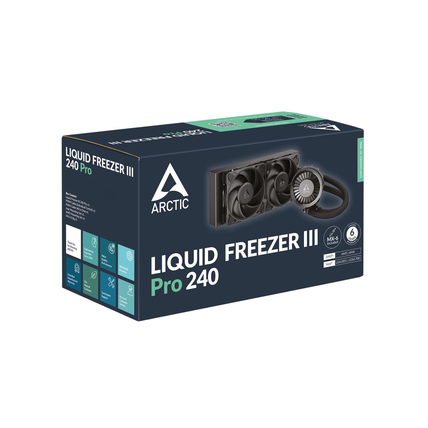 Arctic Liquid Freezer III Pro 240 AIO CPU Water Cooler, New Silent & Powerful VRM Fan, Improved Radiator, Efficient PWM Pump (Black)