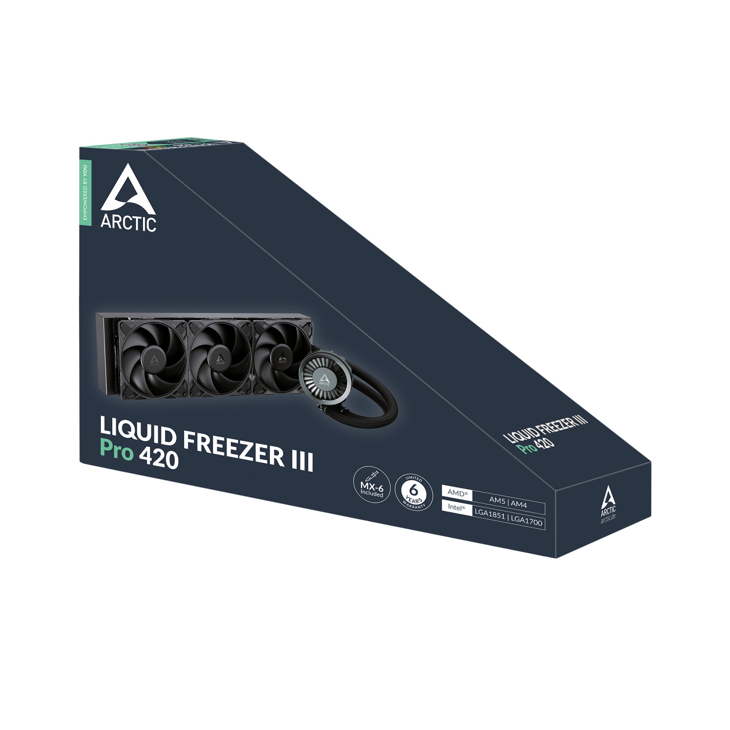 Arctic Liquid Freezer III Pro 420 AIO CPU Water Cooler, New Silent & Powerful VRM Fan, Improved Radiator, Efficient PWM Pump (Black)