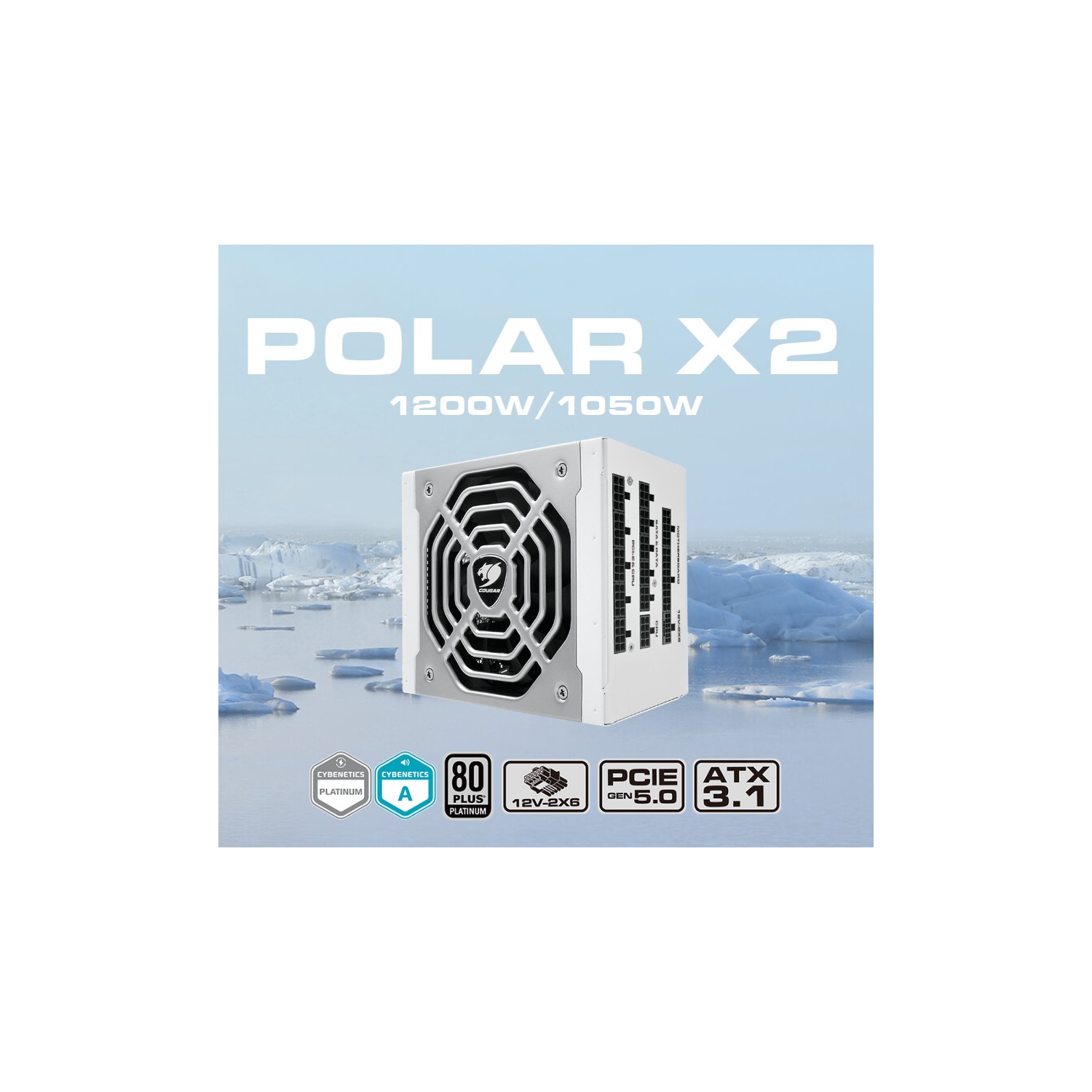 Cougar POLAR X2 1200-Watt Fully Modular Power Supply 80 Plus Platinum ATX 3.1