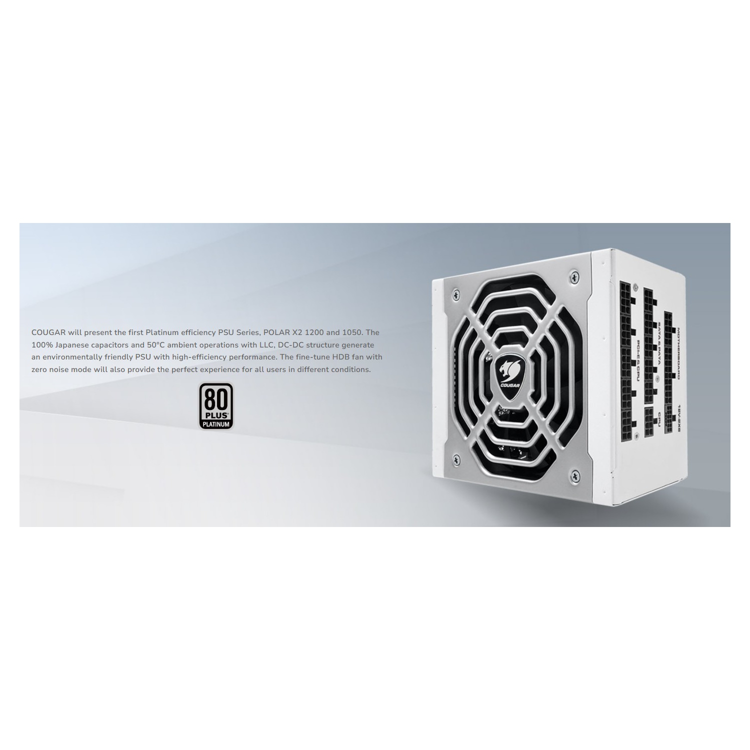 Cougar POLAR X2 1200-Watt Fully Modular Power Supply 80 Plus Platinum ATX 3.1