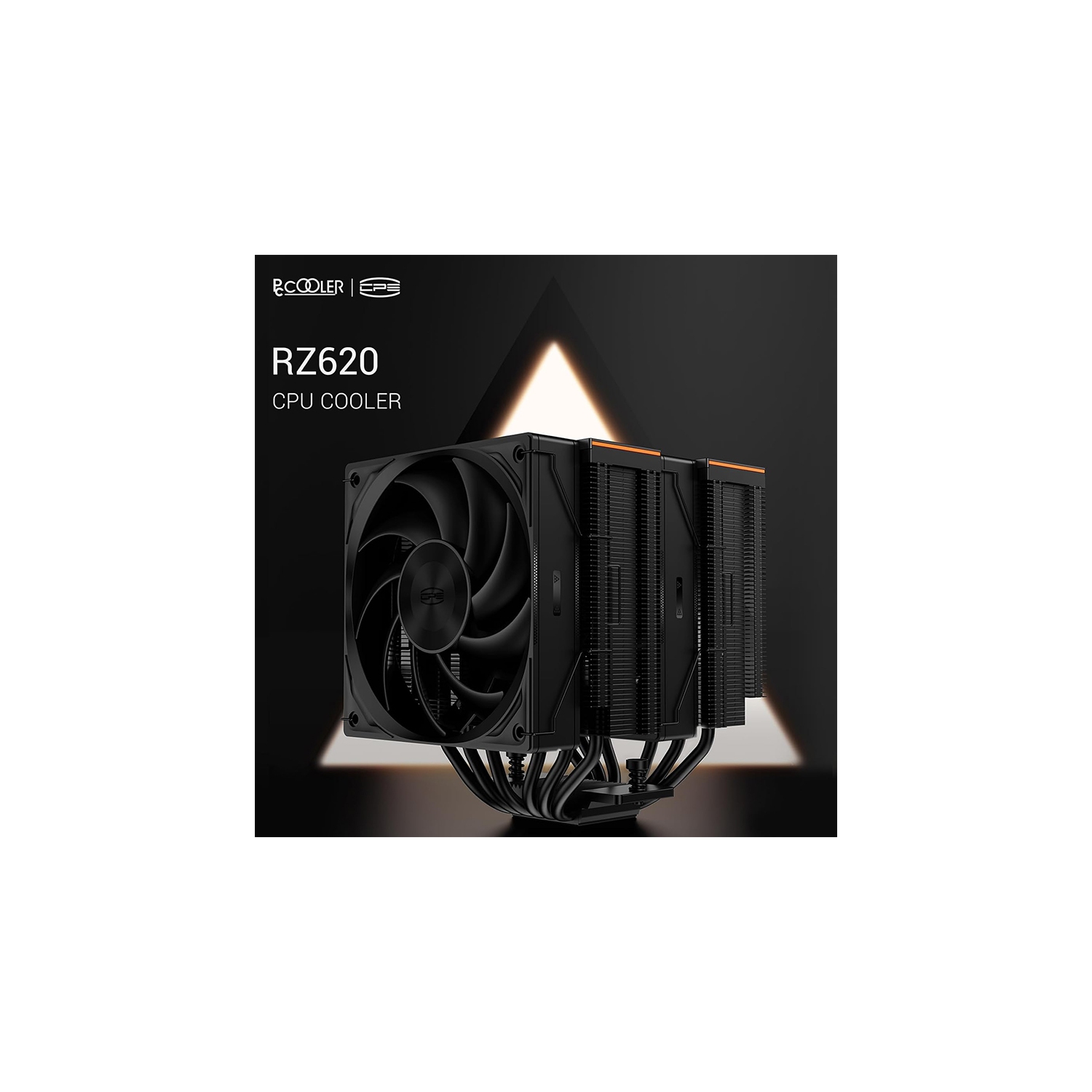 PCCOOLER RZ620 BK Dual Tower CPU Air Cooler, 6 Heat Pipes