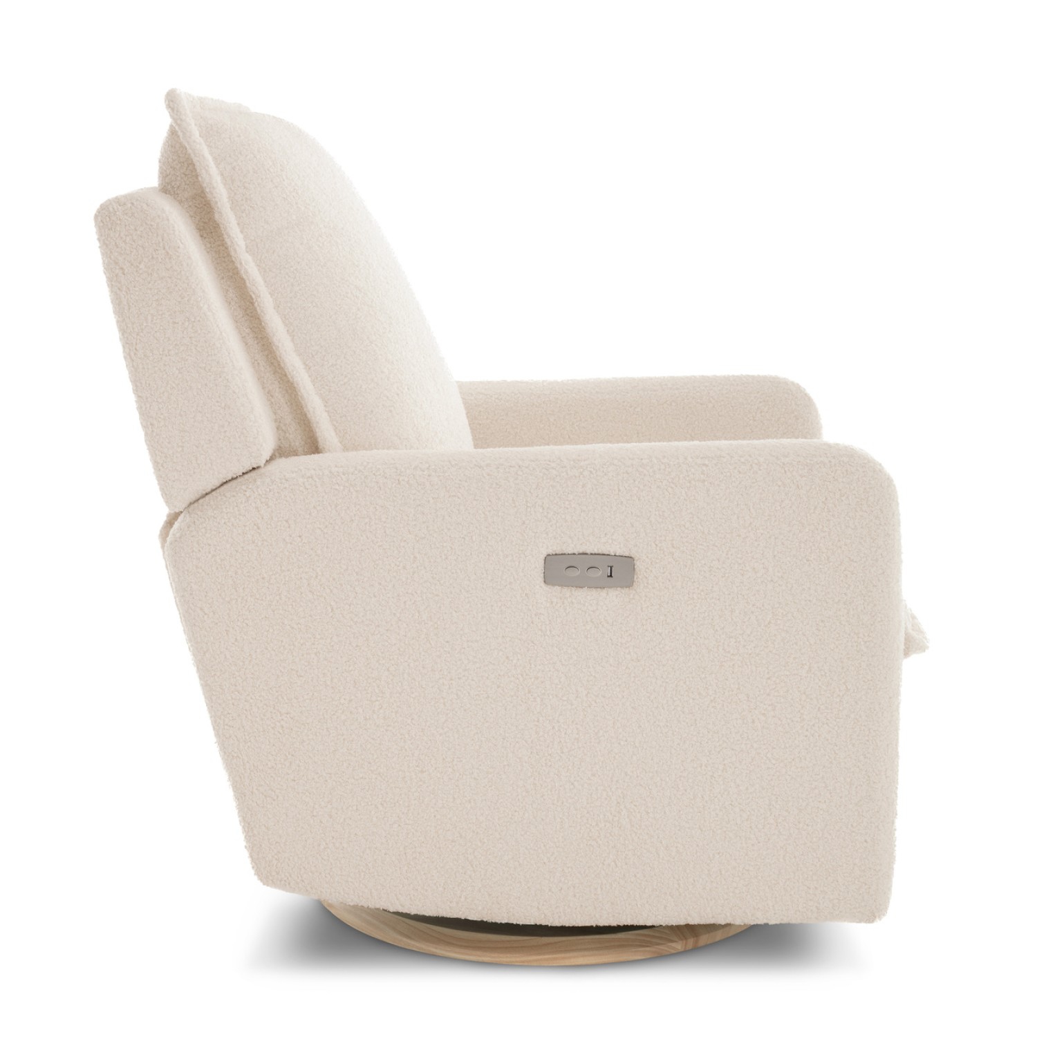 Fauteuil inclinable pivotant en peau de mouton Milo de Valencia - Beige