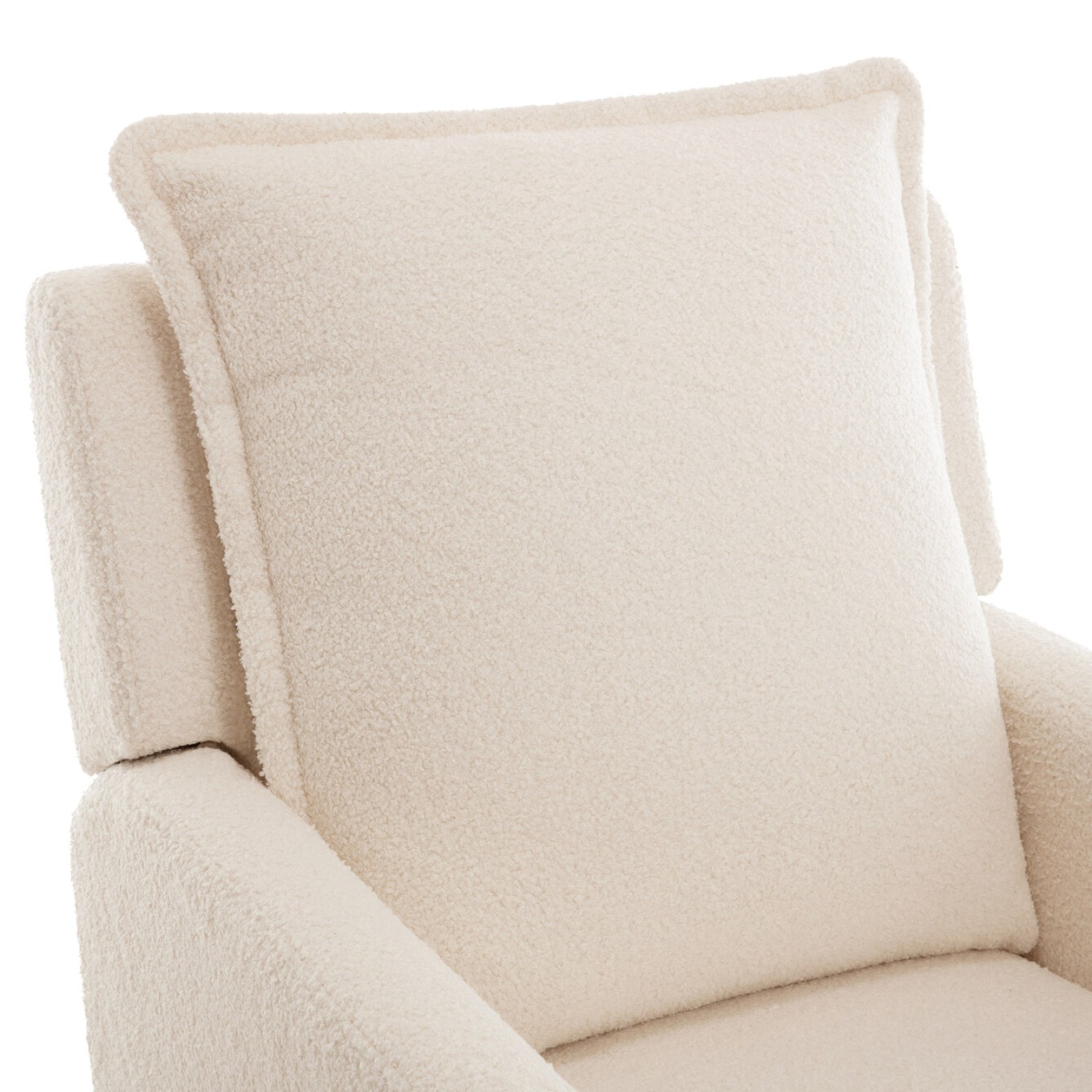 Fauteuil inclinable pivotant en peau de mouton Milo de Valencia - Beige