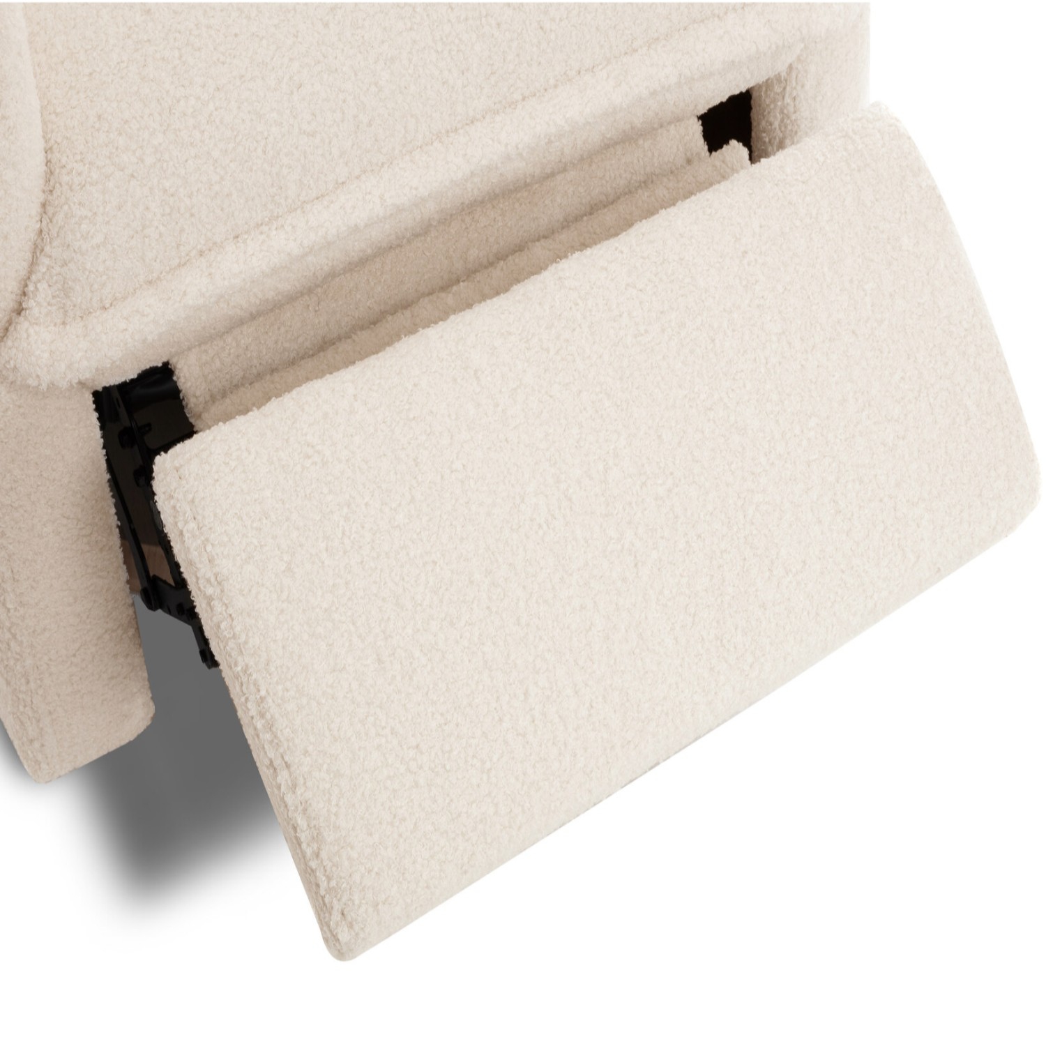 Fauteuil inclinable pivotant en peau de mouton Milo de Valencia - Beige