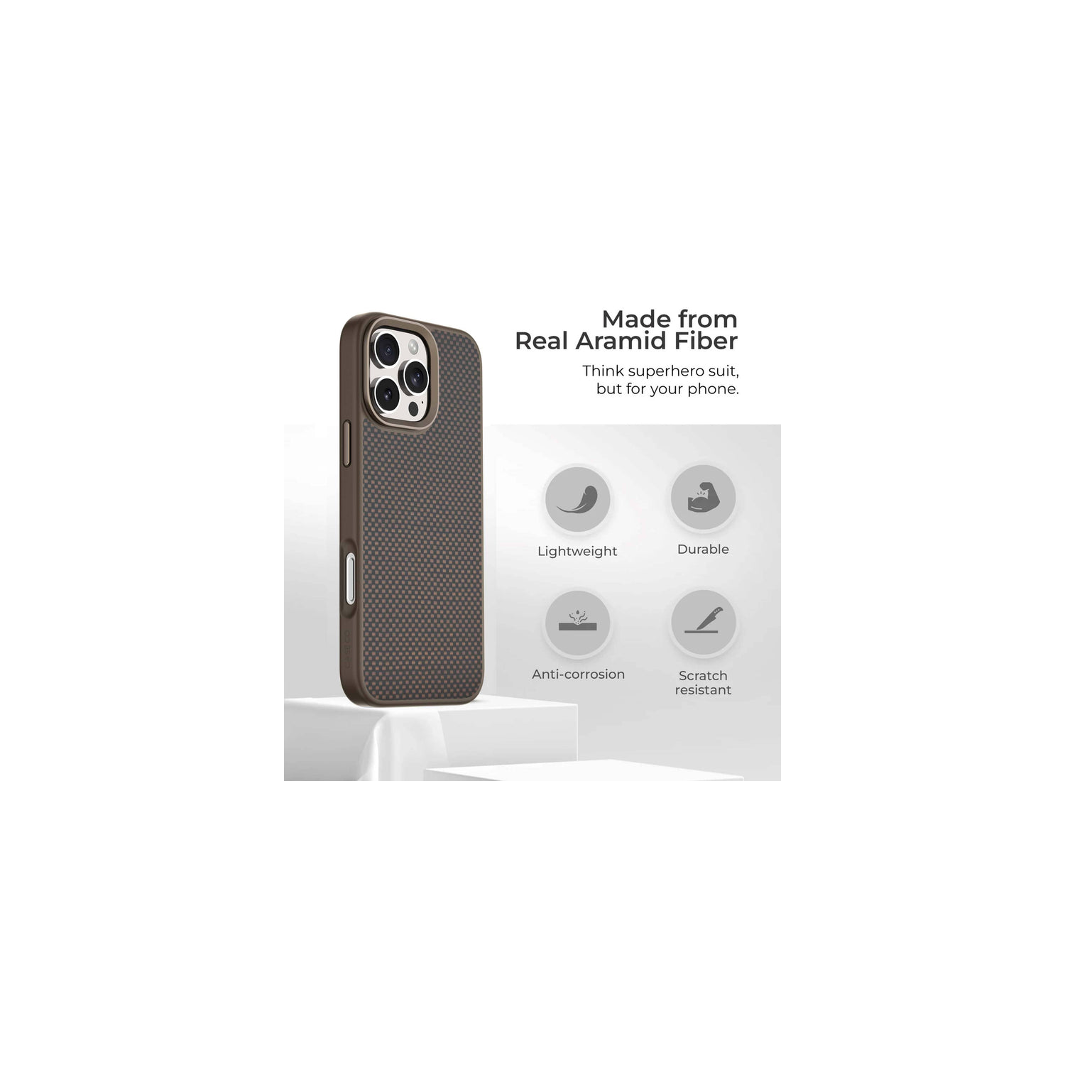 iPhone 16 Pro Max Aramid Fiber Weave Pattern Case