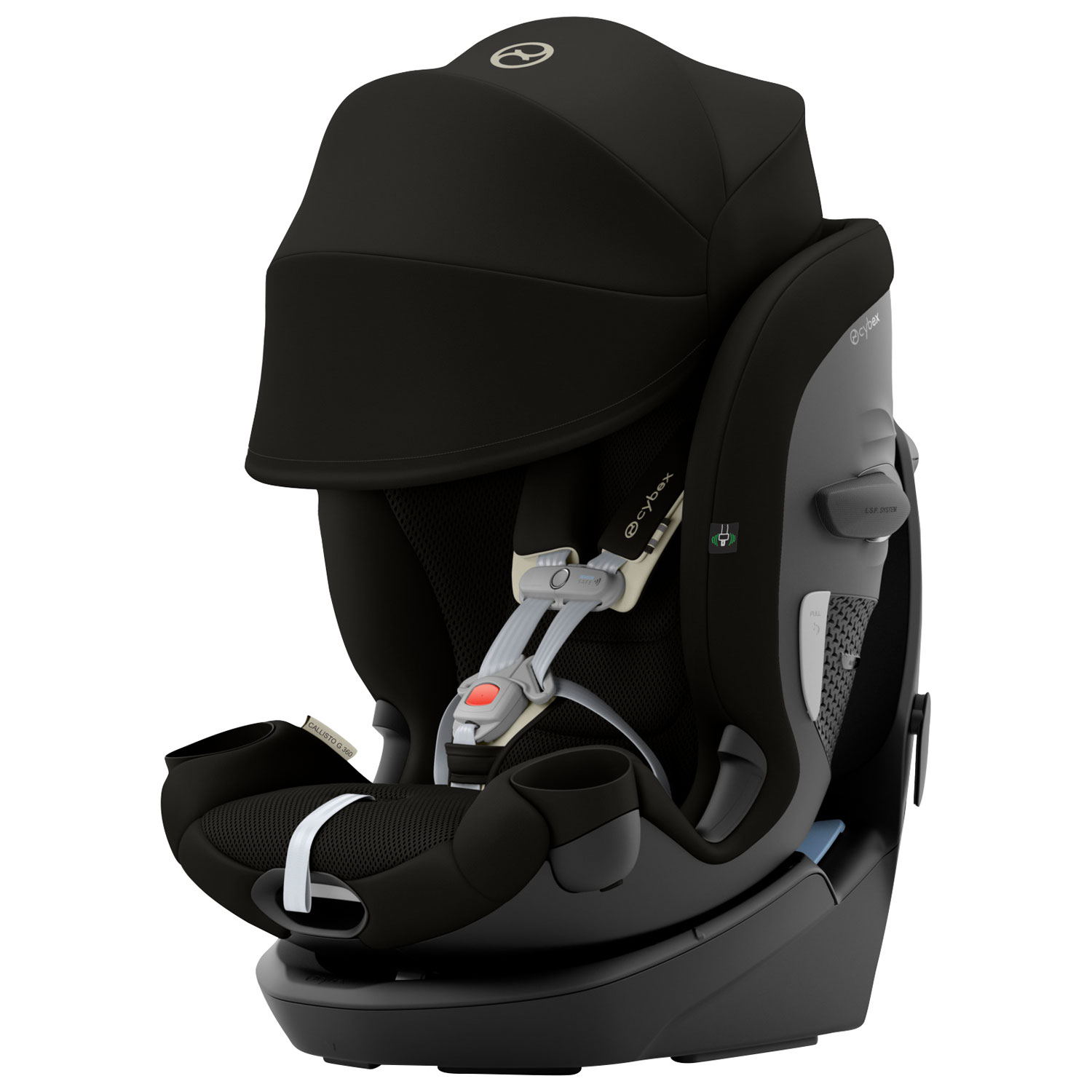 Cybex Callisto G 360 3-in-1 Convertible High-Back Booster Car Seat - Moon Black