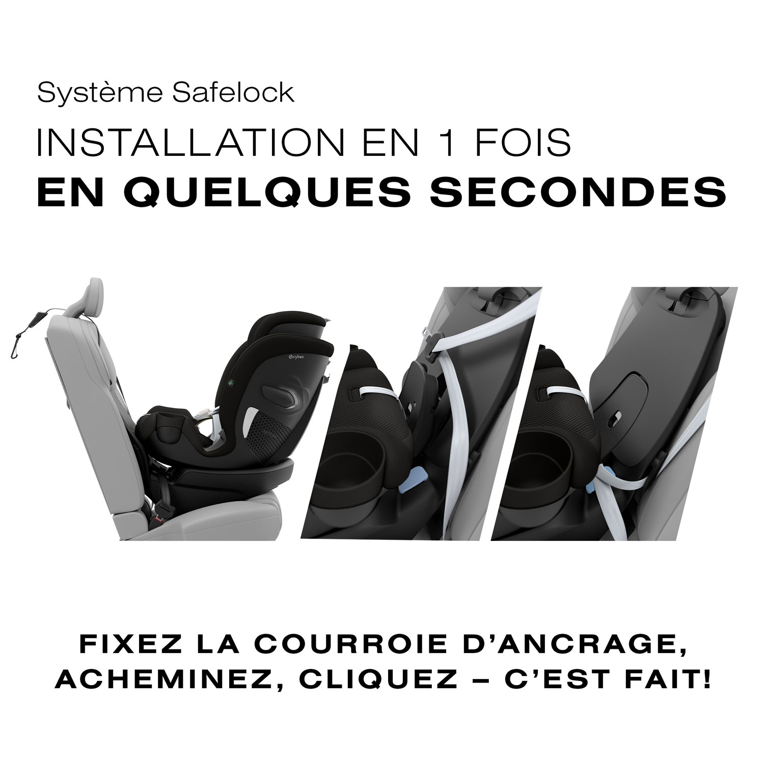 Cybex Callisto G 360 3-in-1 Convertible High-Back Booster Car Seat - Moon Black