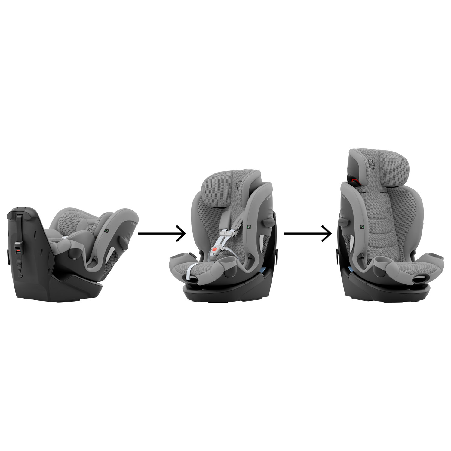Cybex Callisto G 360 3-in-1 Convertible High-Back Booster Car Seat - Stone Grey