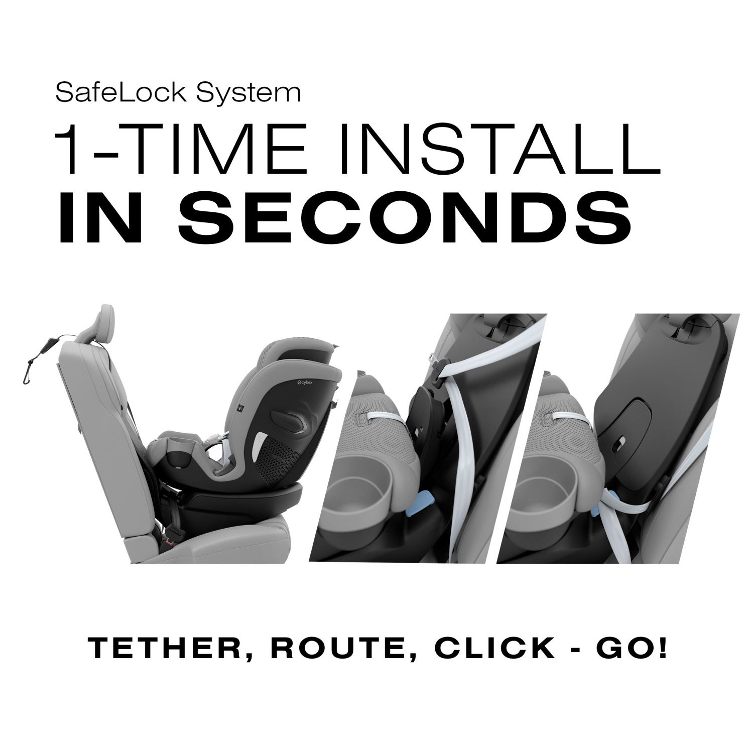 Cybex Callisto G 360 3-in-1 Convertible High-Back Booster Car Seat - Stone Grey