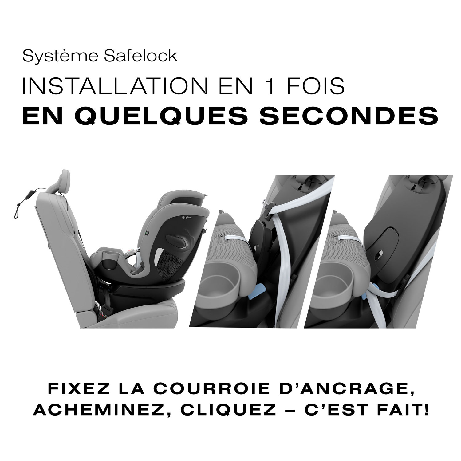 Cybex Callisto G 360 3-in-1 Convertible High-Back Booster Car Seat - Stone Grey