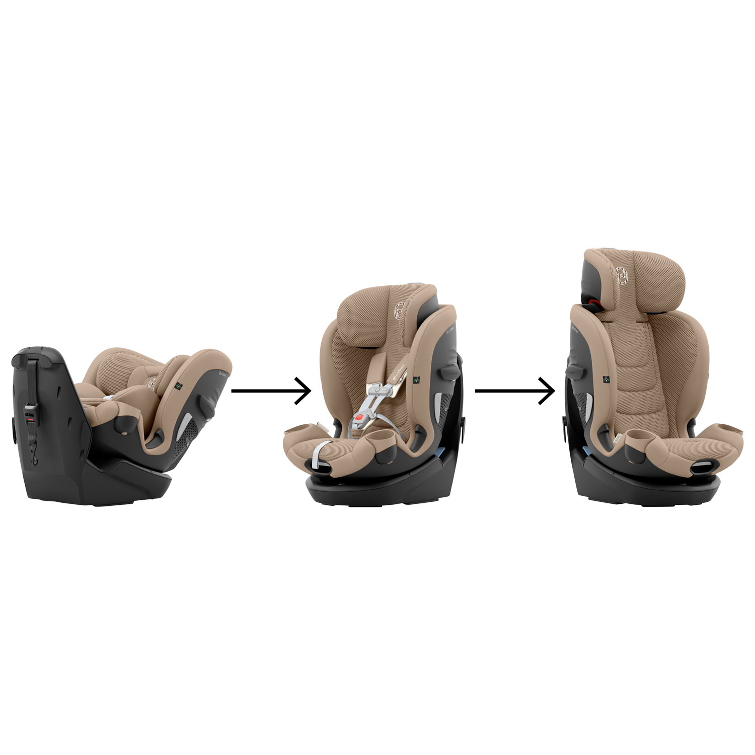 Cybex Callisto G 360 3-in-1 Convertible High-Back Booster Car Seat - Almond Beige