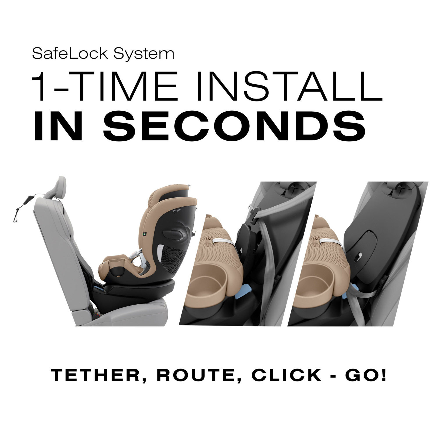 Cybex Callisto G 360 3-in-1 Convertible High-Back Booster Car Seat - Almond Beige