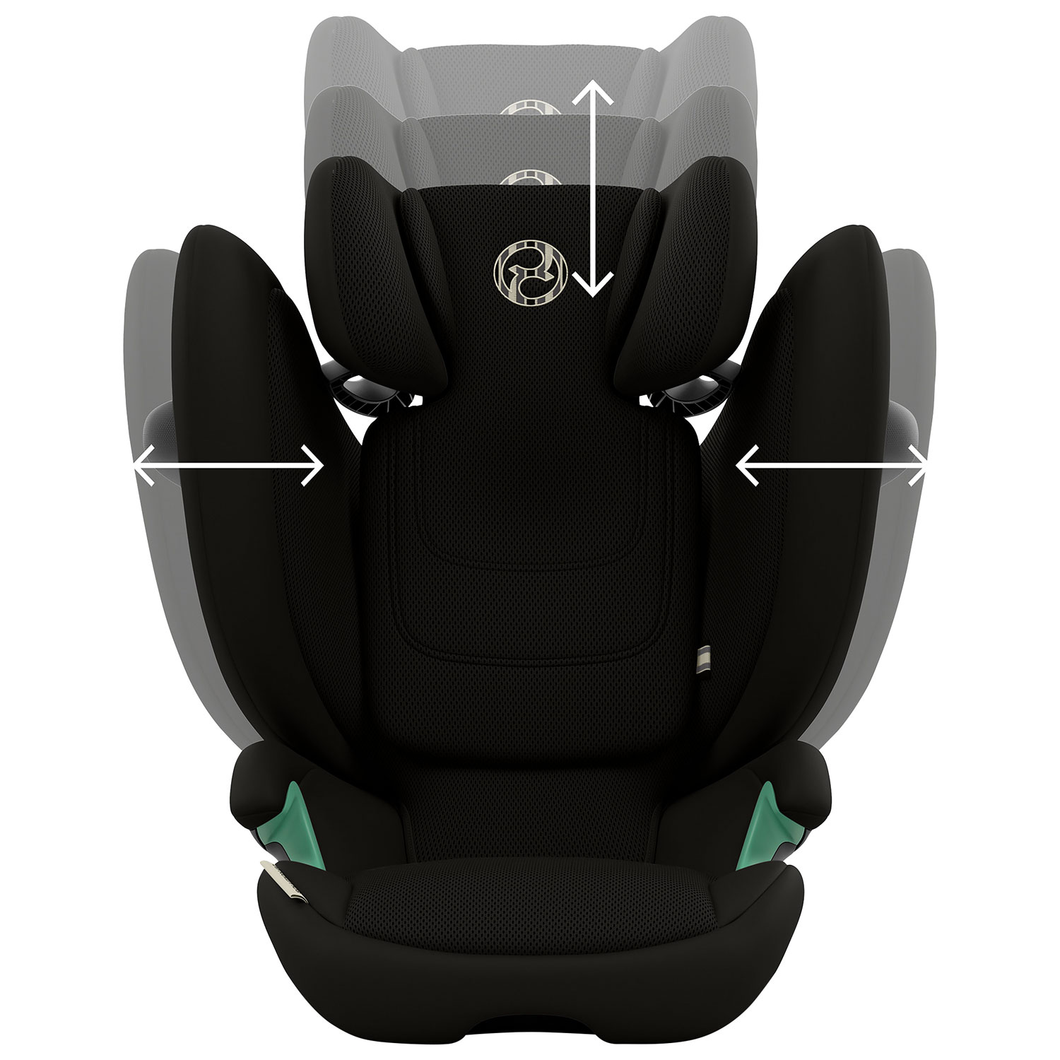 Siège rehausseur à dossier haut Solution G2 de Cybex - Noir lunaire