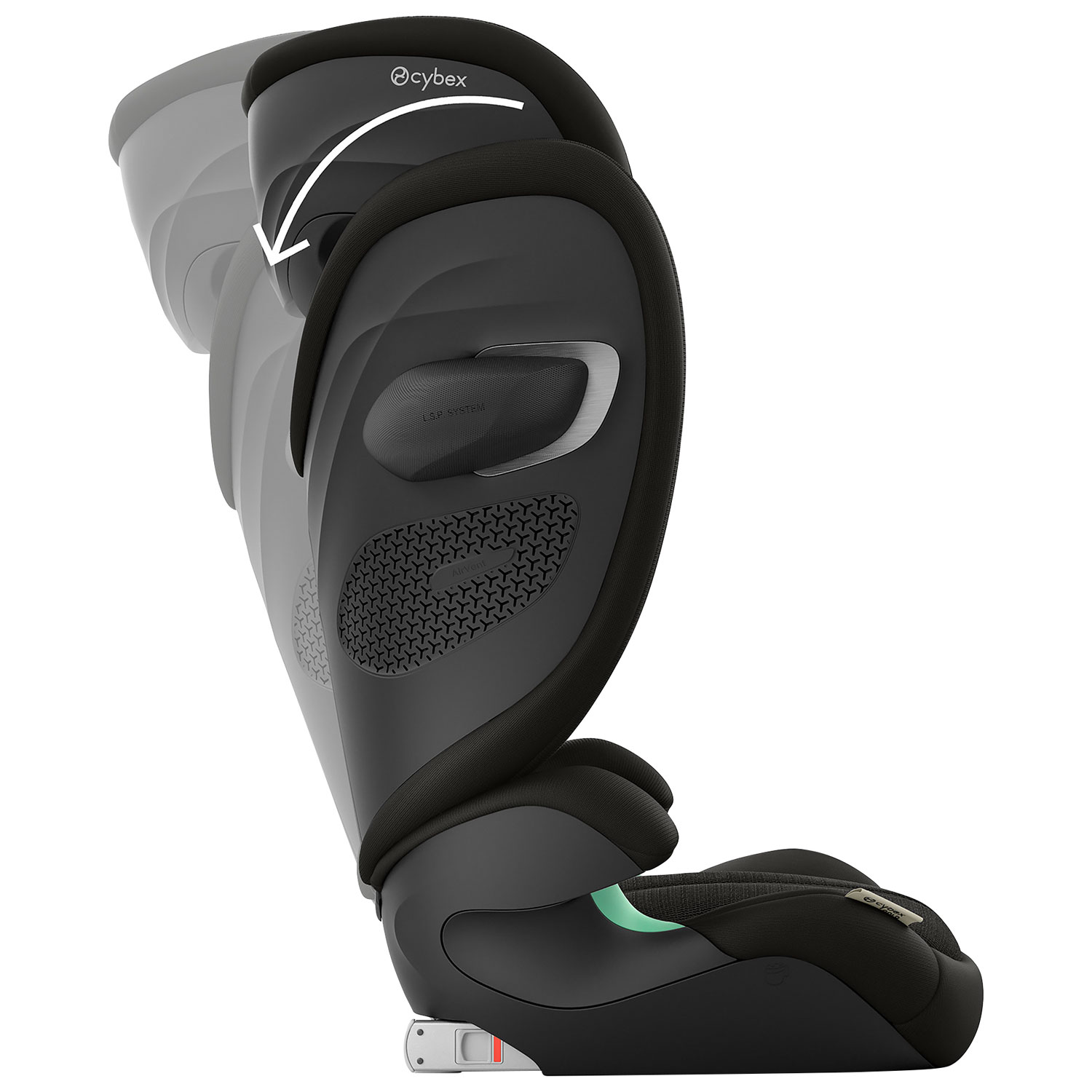 Siège rehausseur à dossier haut Solution G2 de Cybex - Noir lunaire