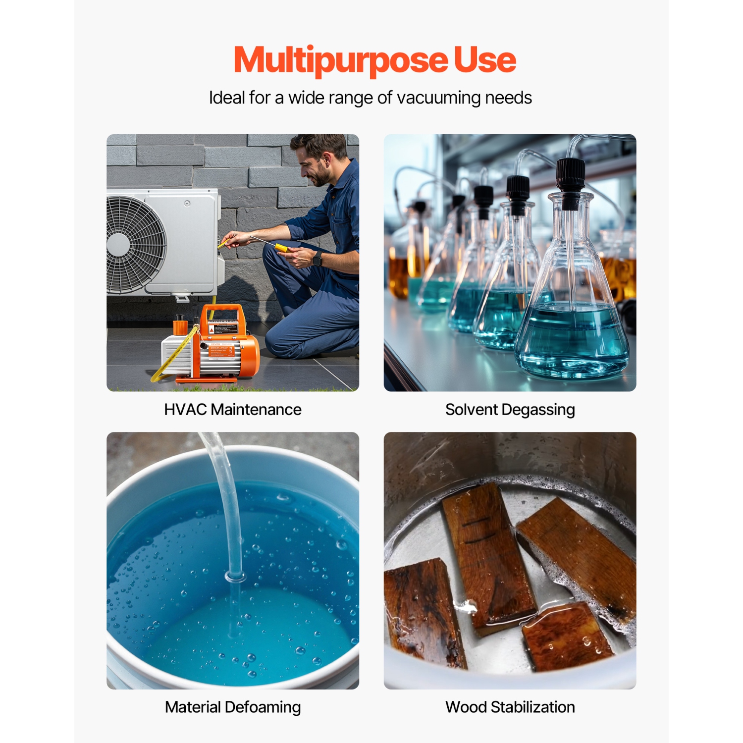 Pompe à vide VEVOR 3,5 CFM 1/4 HP, pompe à vide AC à aube rotative monophasée HVAC, pour systèmes R134a R22 R410a, avec bouteille d'huile, 1720 PRM,