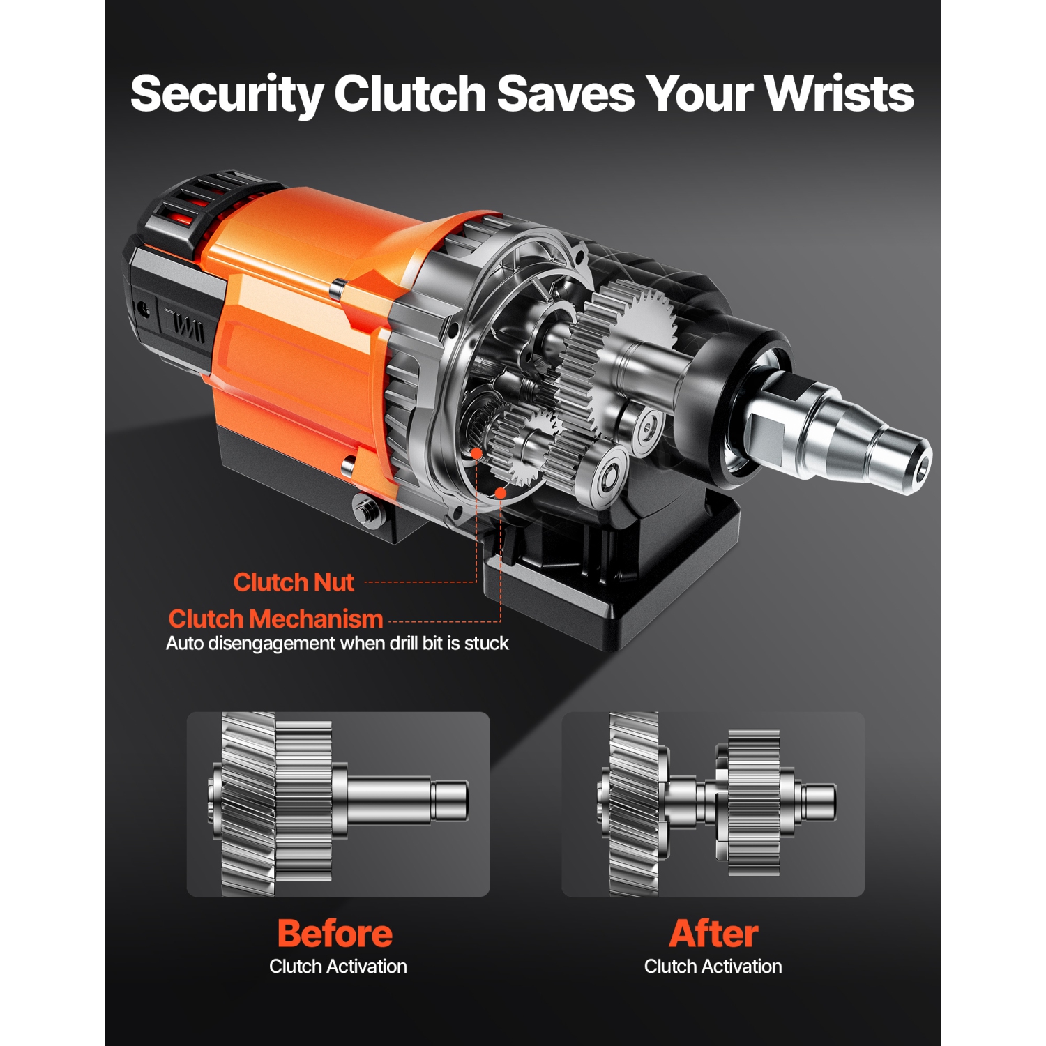 VEVOR 3000W Diamond Core Drilling Machine, 0.8-8 in Drilling Diameter, Stand-Mount Dry and Wet Concrete Core Drill Rig with 8 Drill Bits, 800 RPM