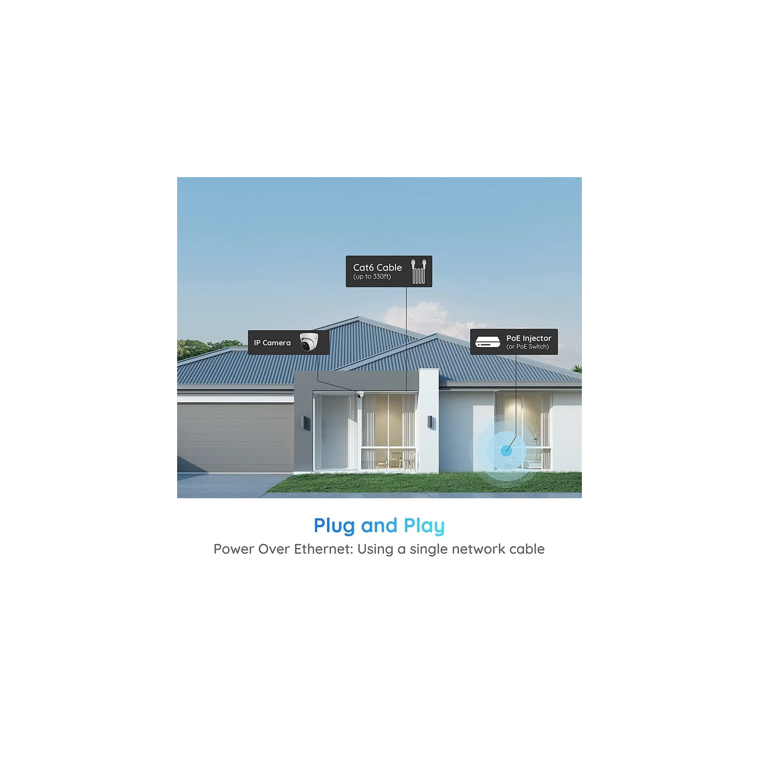 Caméra de surveillance 8&nbsp;Mpx Ultra HD 4K de Reolink avec détection de personne/véhicule, alimentation par Ethernet