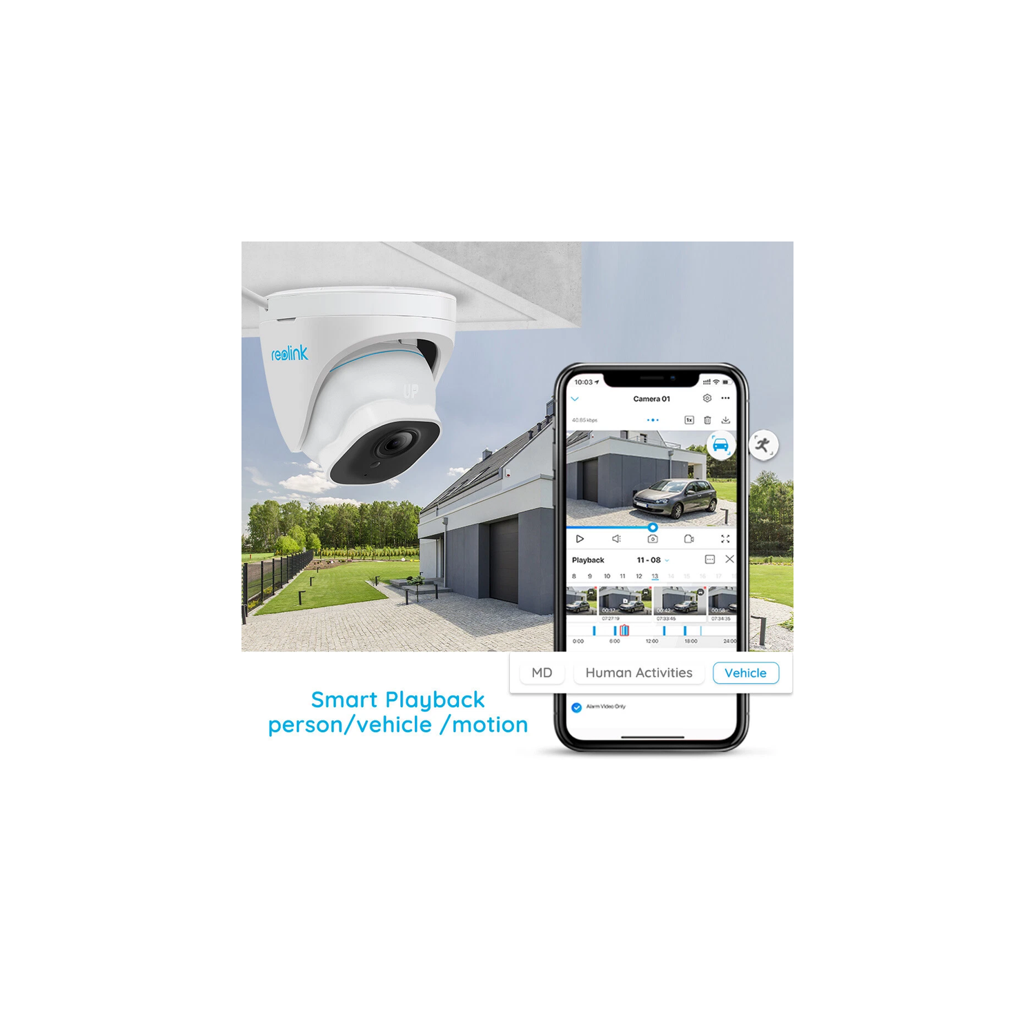 Caméra de surveillance 8&nbsp;Mpx Ultra HD 4K de Reolink avec détection de personne/véhicule, alimentation par Ethernet