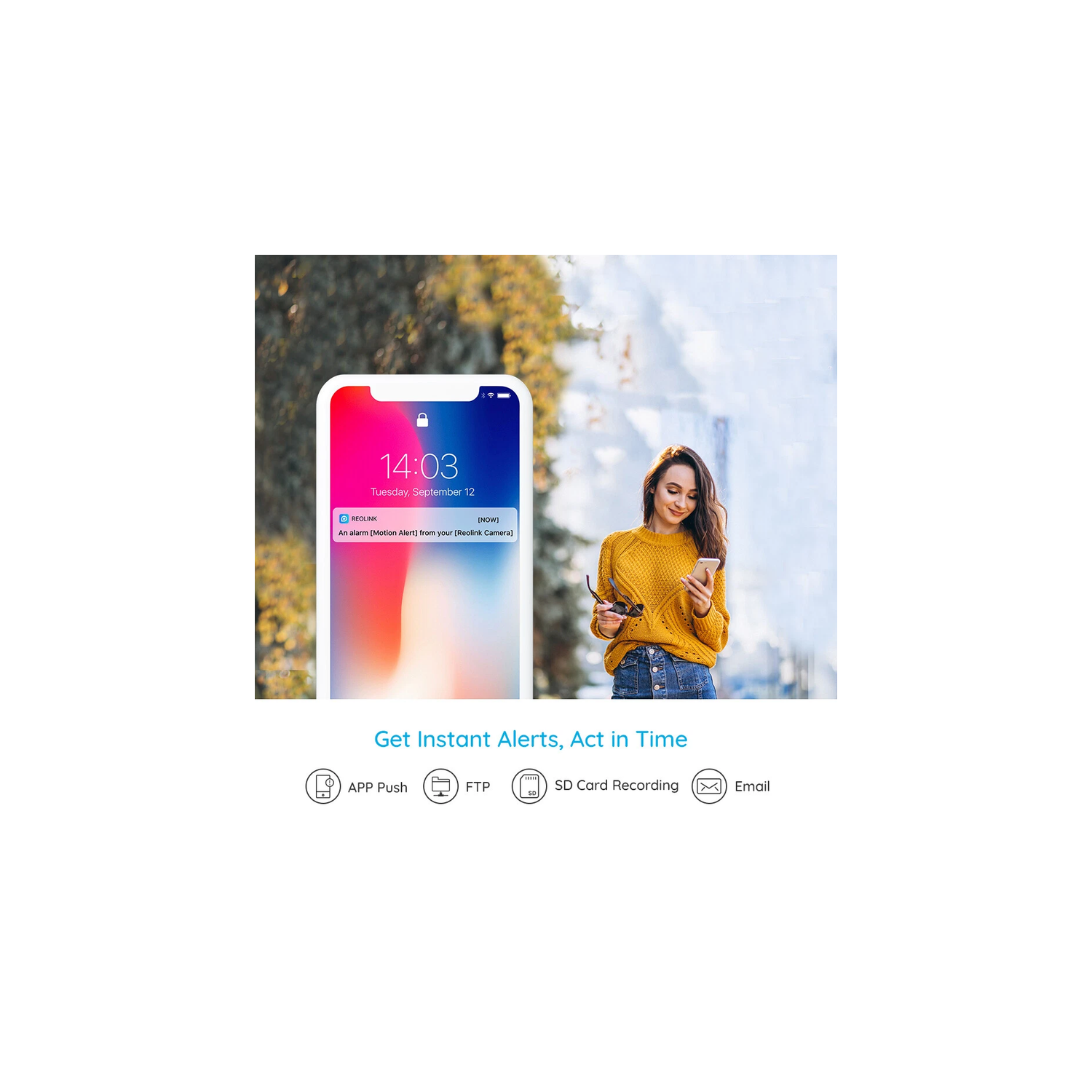 Caméra de surveillance 8&nbsp;Mpx Ultra HD 4K de Reolink avec détection de personne/véhicule, alimentation par Ethernet