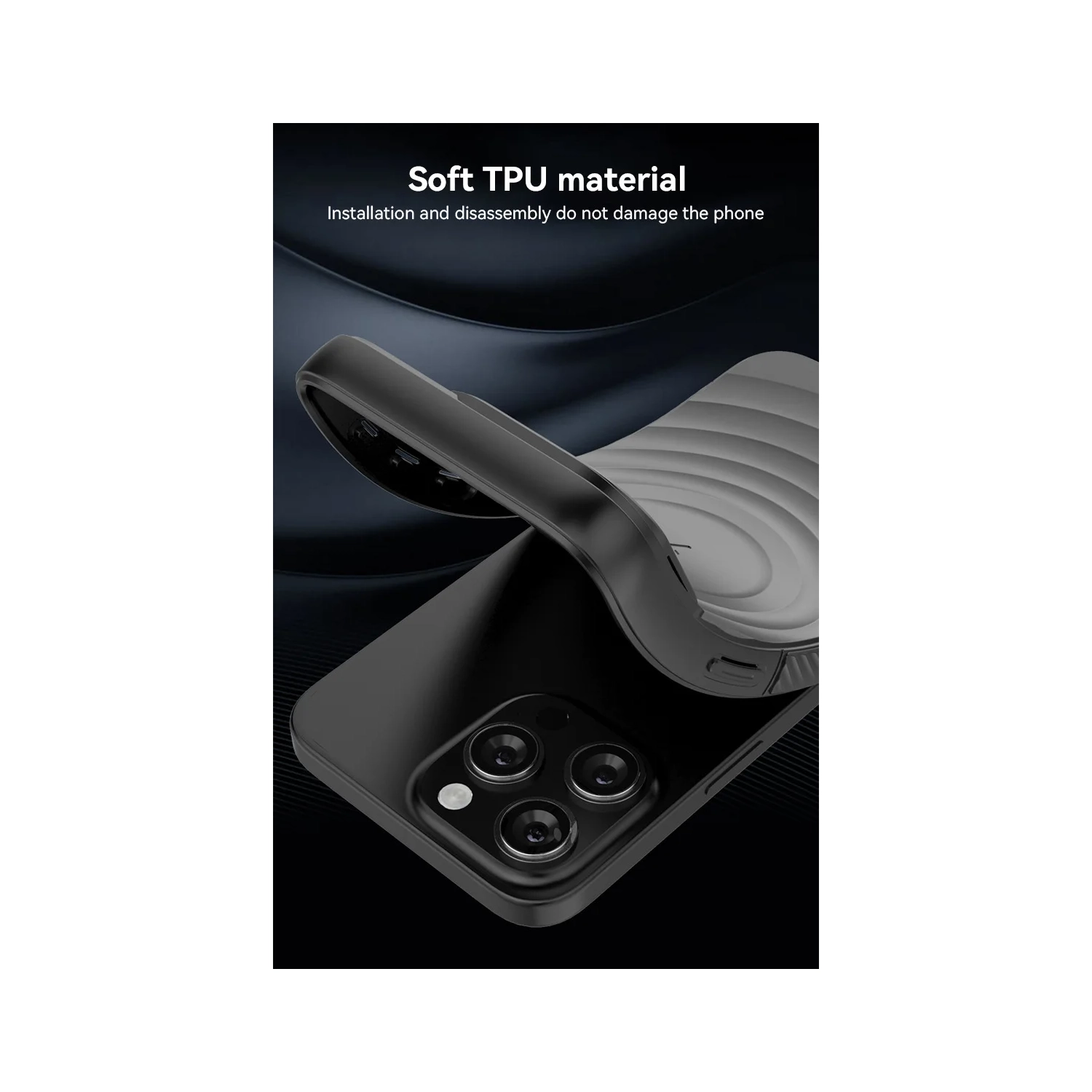 Convient à l'iPhone 15 Pro étui pour téléphone cellulaire avec objectif; support invisible; étui pour téléphone cellulaire en carton ondulé