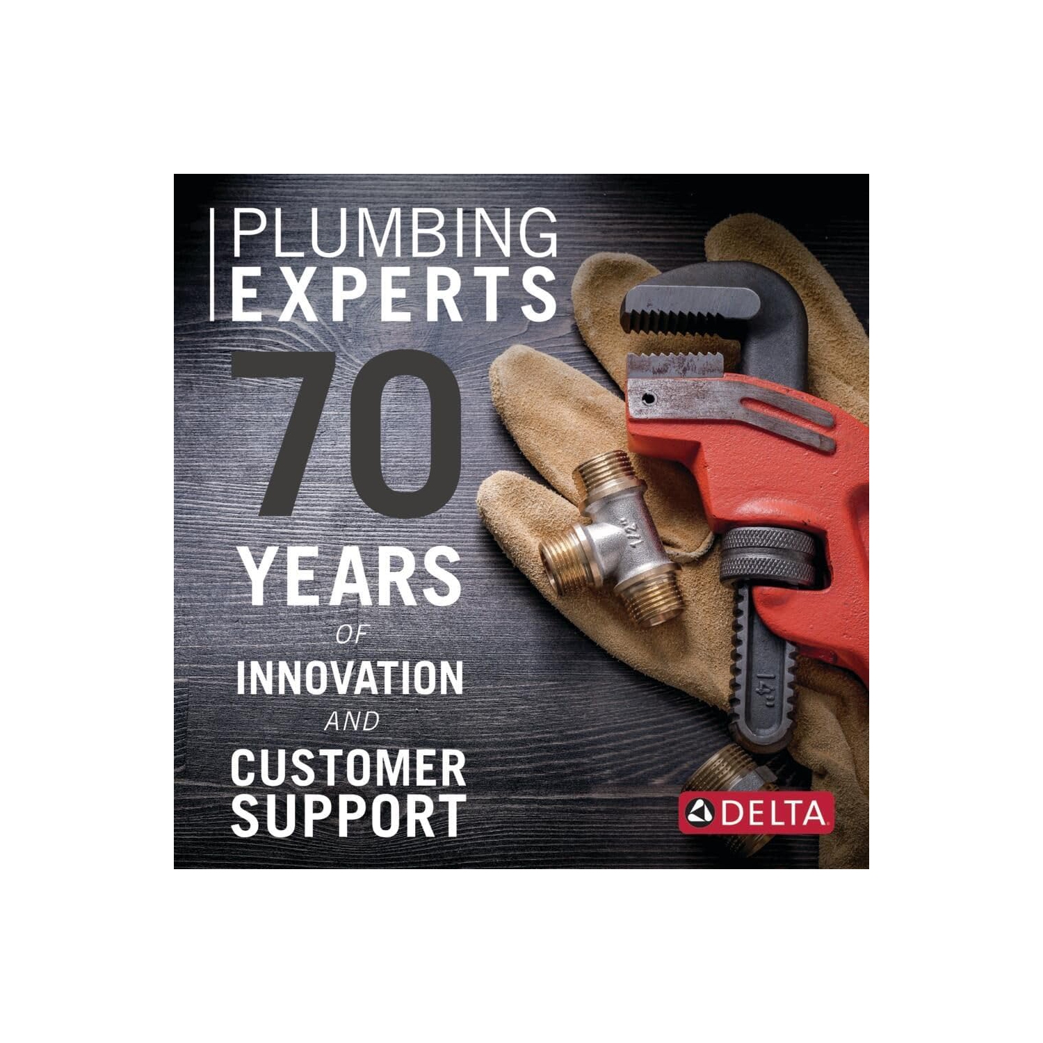 Robinet de salle de bain mural Delta Faucet Trinsic, or, robinet mural, lavabo de salle de bain, robinets muraux