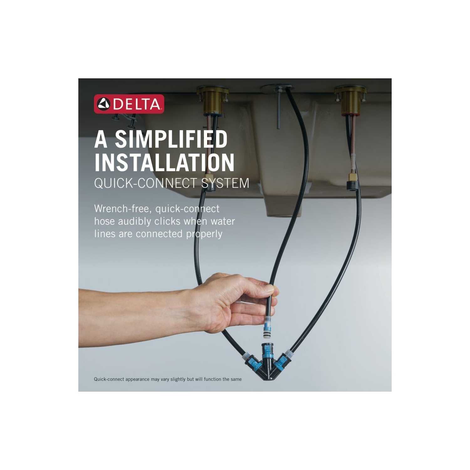 Robinet de salle de bain à large portée Delta Faucet Nicoli, 3 trous, robinet de salle de bain noir/or, robinet d'évier de salle de bain