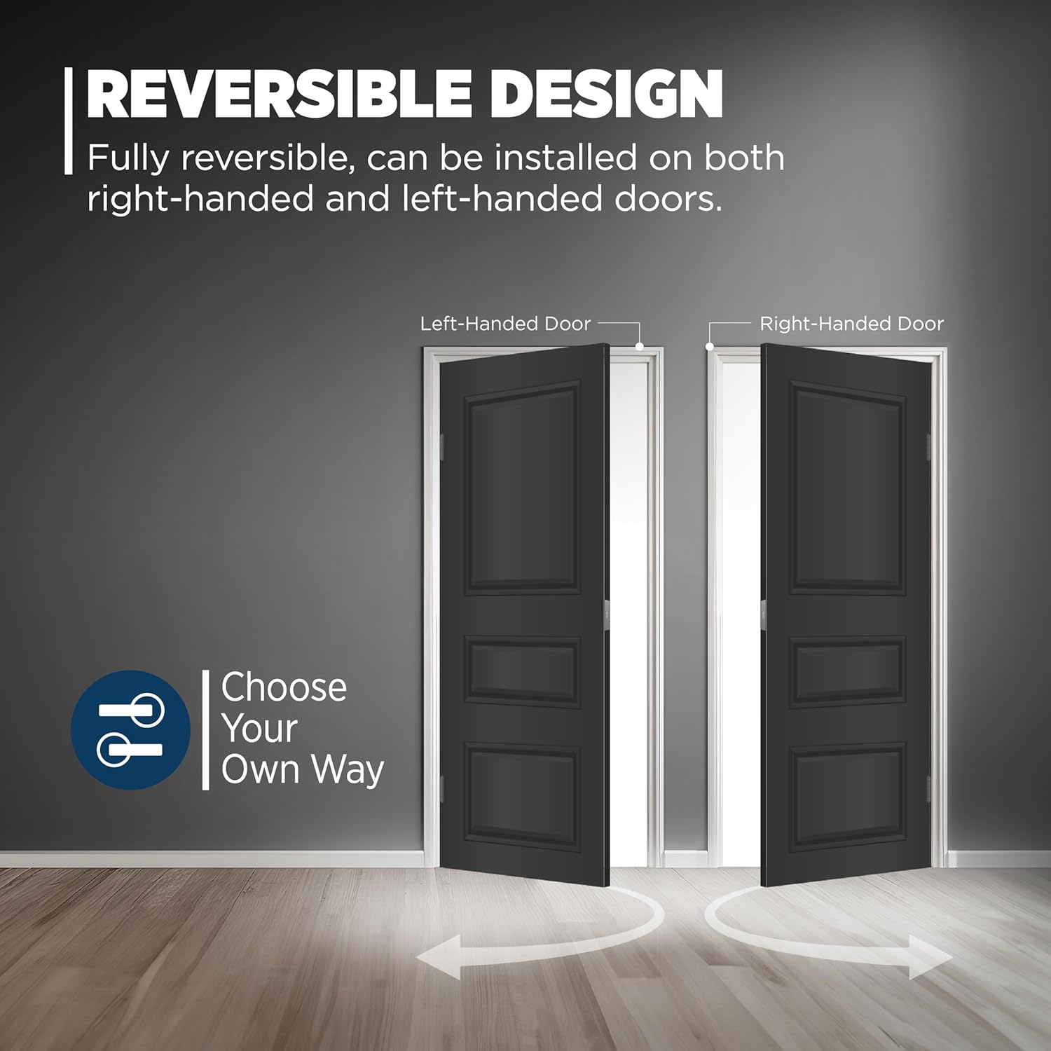 Weiser Matte Black Front Door Lock and Handle Set, Prescott Deadbolt Lock and Handleset