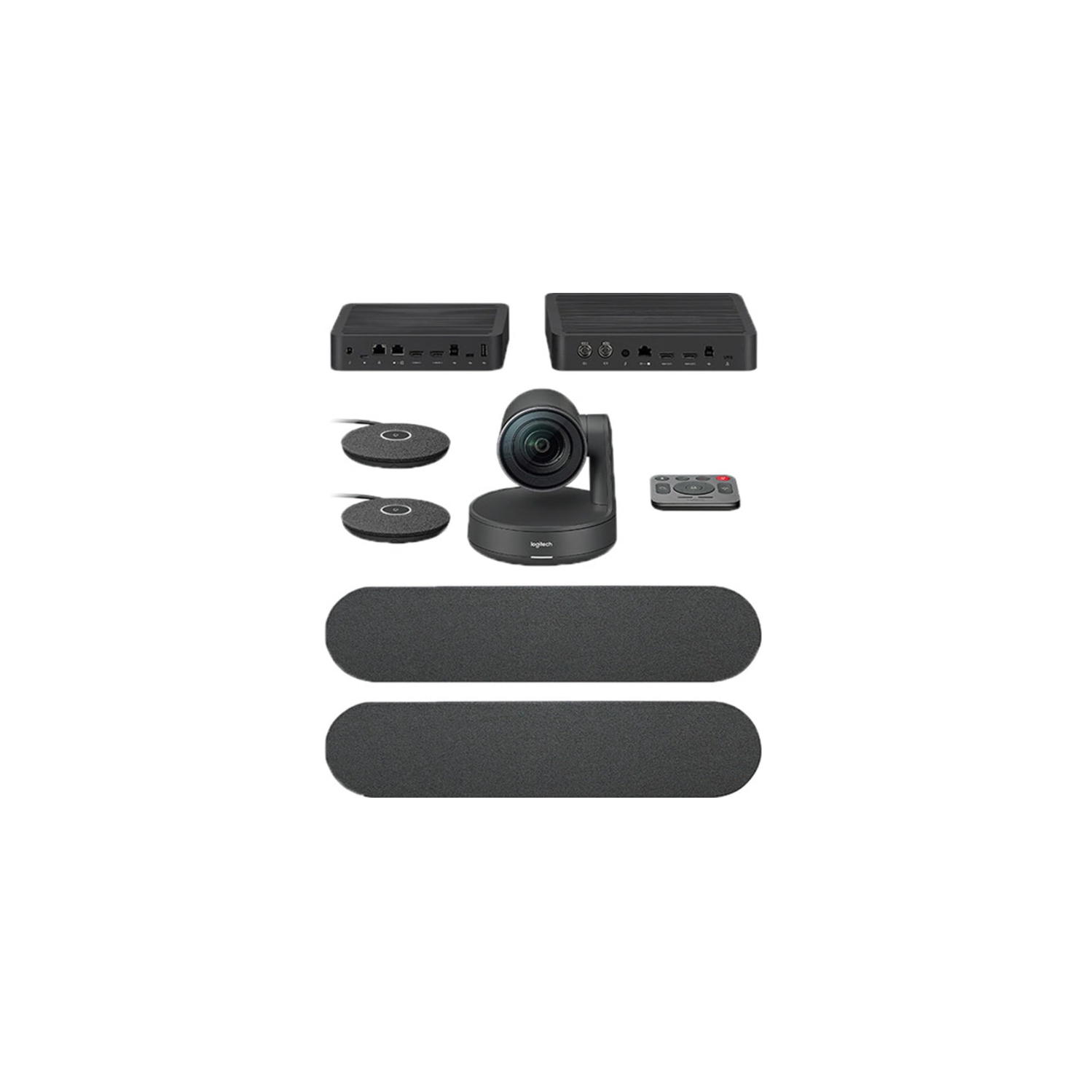 Système de caméra de conférence Ultra HD 4K Rally Plus de Logitech avec deux haut-parleurs et modules de micro