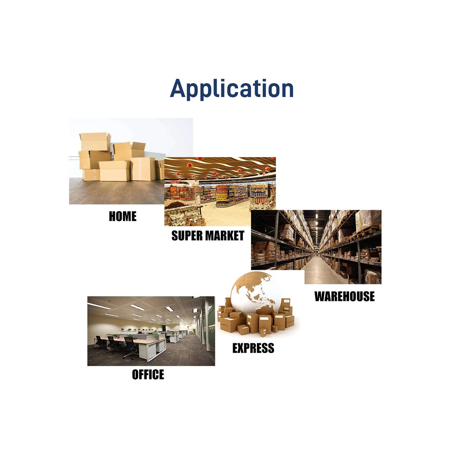 Ruban d'emballage, 6 pièces