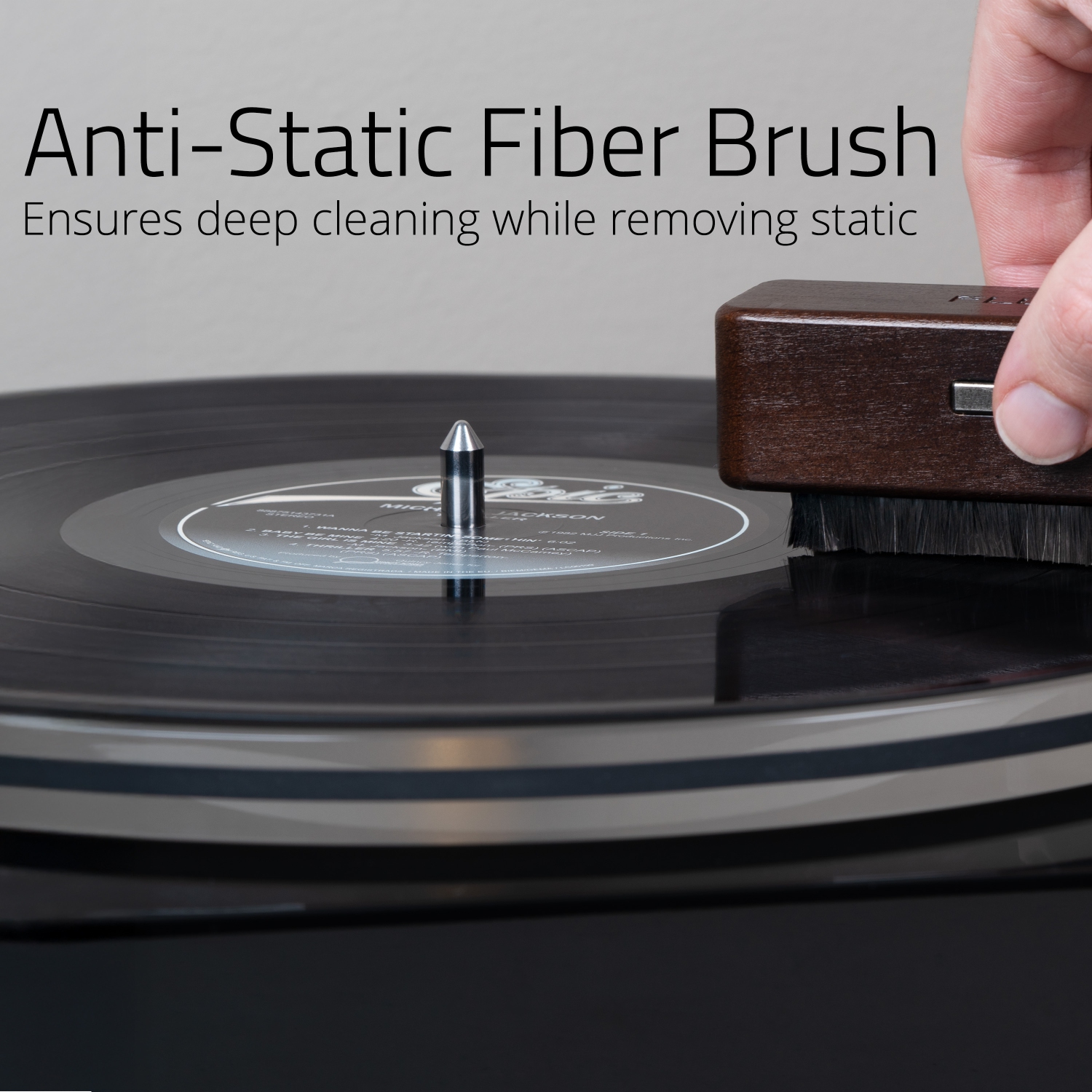 Fluance 3-in-1 Vinyl Record & Stylus Cleaning Kit with Anti-Static Carbon Fiber Brush, Velvet Brush, Stylus Brush
