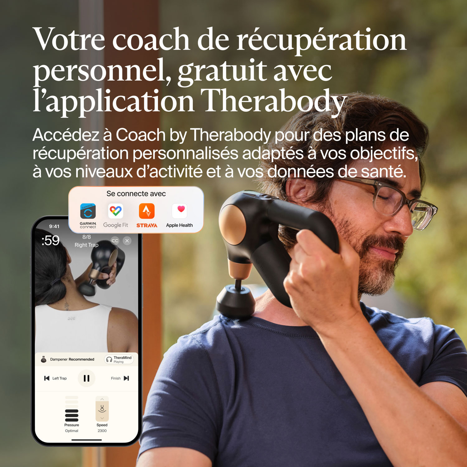 Appareil de massage portatif à percussion Theragun Sense de Therabody