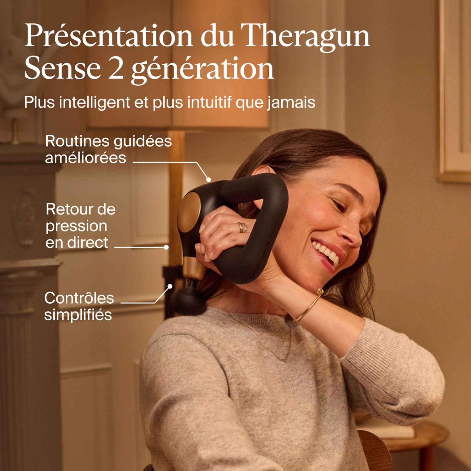 Appareil de massage portatif à percussion Theragun Sense de Therabody