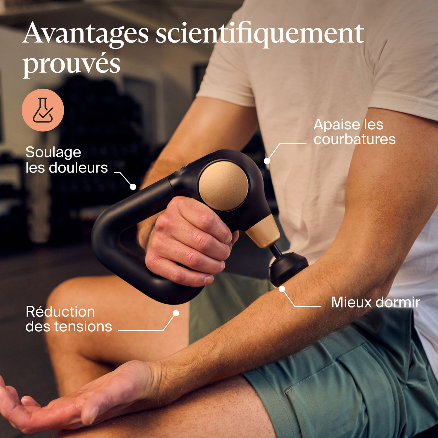 Appareil de massage portatif à percussion Theragun Sense de Therabody