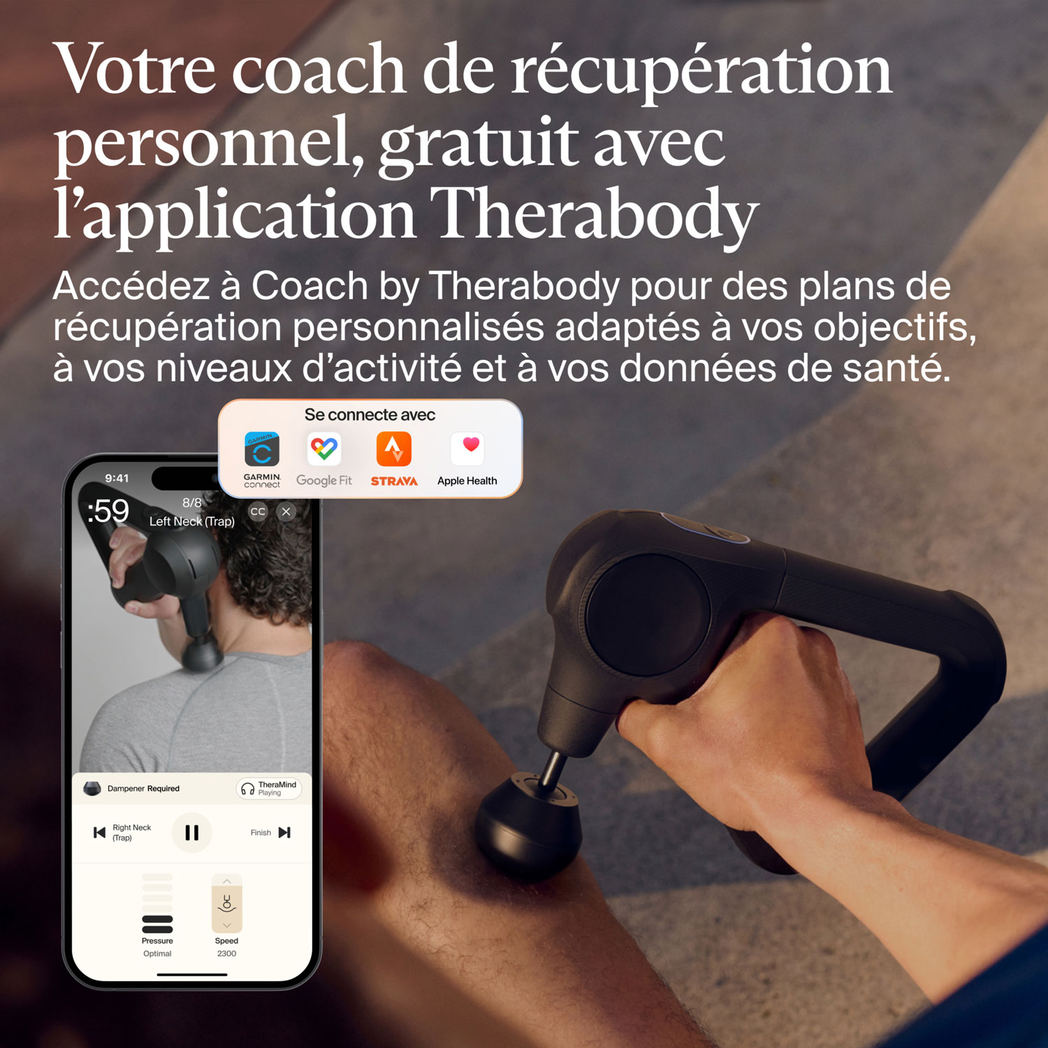 Appareil de massage portatif à percussion Theragun Prime de Therabody