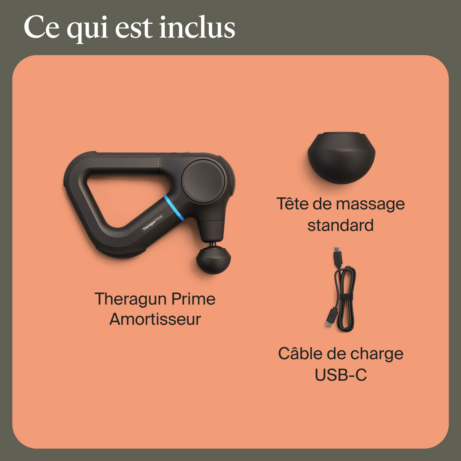 Appareil de massage portatif à percussion Theragun Prime de Therabody