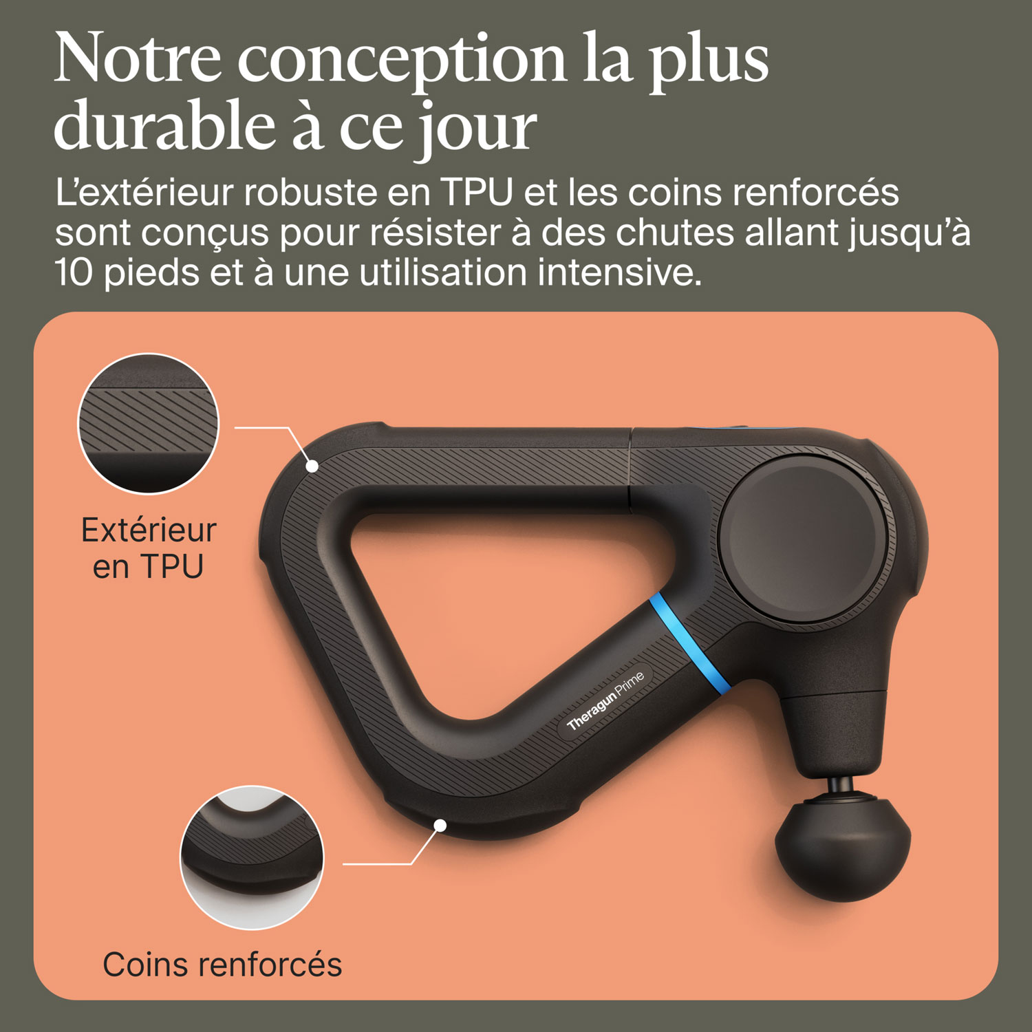 Appareil de massage portatif à percussion Theragun Prime de Therabody