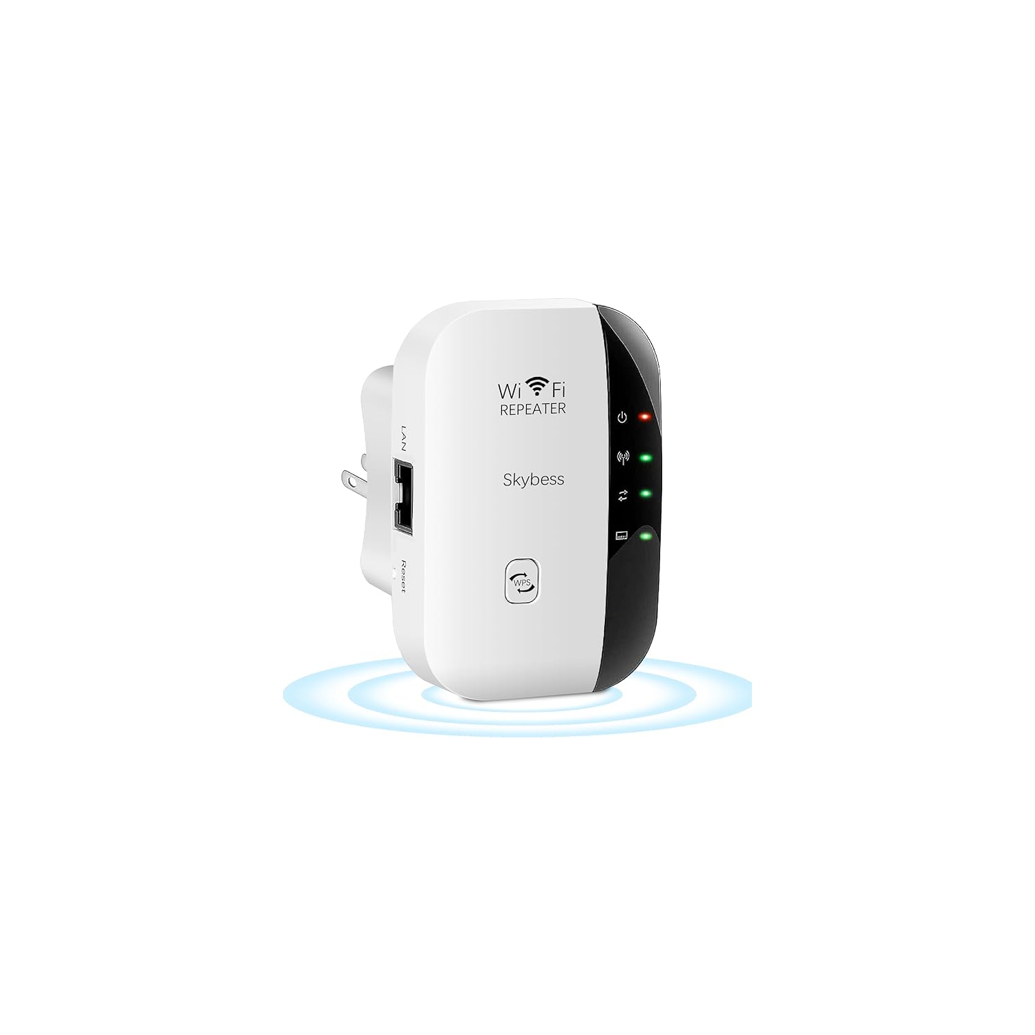WiFi Extender Wireless Signal Range Booster, 300Mbps 2.4GHz Wi-Fi Repeater with Ethernet Port, 802.11b/g/n Wireless Internet Blast for Home, AP