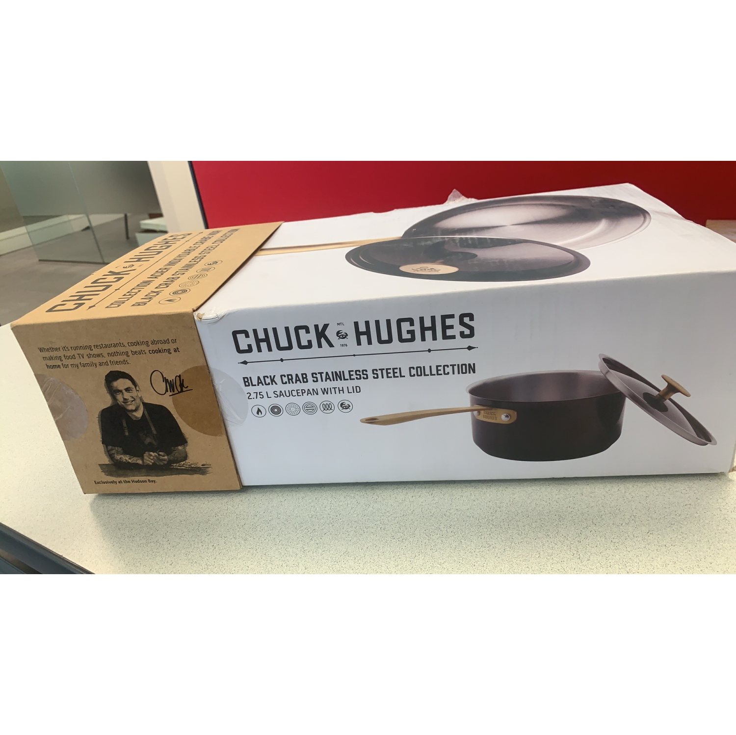 Collection Chuck-Hughes en acier inoxydable noir crabe