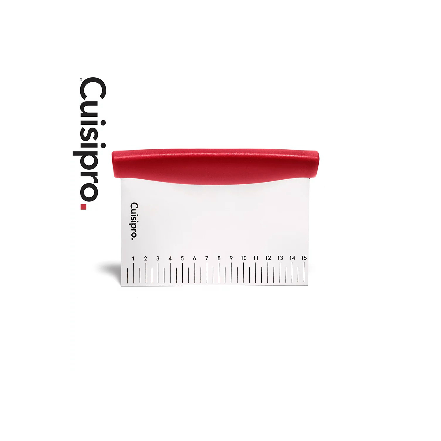 Coupe-pâte CUISIPRO, 15 feuilles, 11&nbsp;cm/6x4,5&nbsp;po, inox, rouge