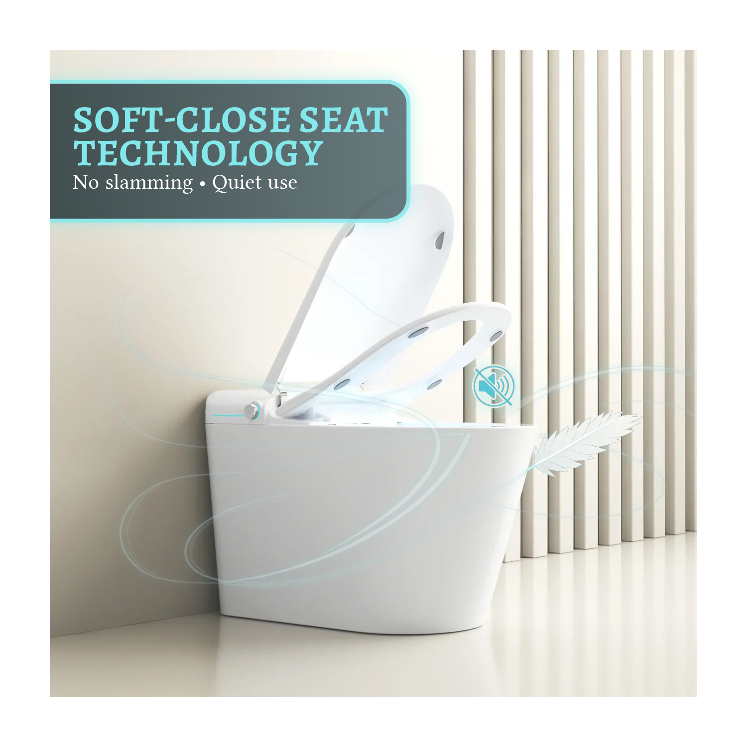 SERA BATHROOM Stevie Smart Bidet Toilet, One-Piece Toilet with Auto Jet Flush, Auto Open/Close Lid, Warm Water Wash, Warm-Air Dryer, Heated Seat,