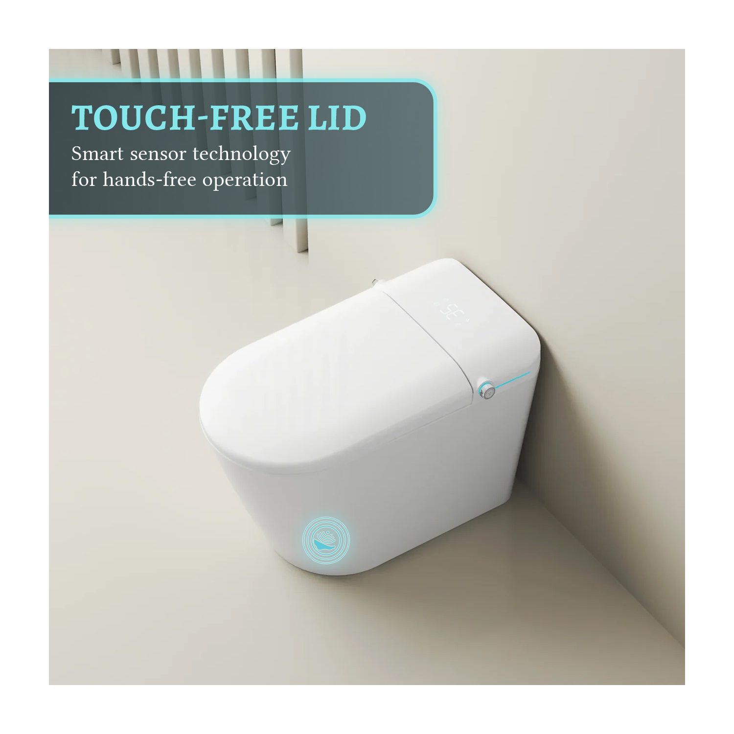 SERA BATHROOM Stevie Smart Bidet Toilet, One-Piece Toilet with Auto Jet Flush, Auto Open/Close Lid, Warm Water Wash, Warm-Air Dryer, Heated Seat,