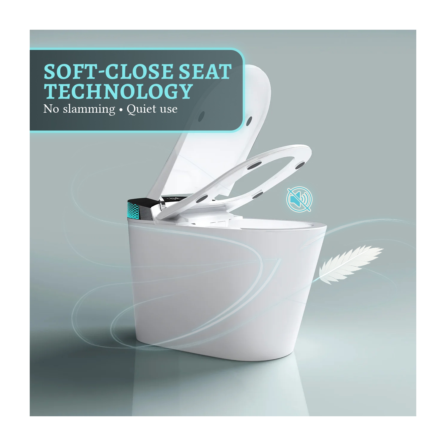 SERA BATHROOM Wynter Smart Bidet Toilet, One-Piece Toilet with Auto Jet Flush, Auto Open/Close Lid, Warm Water Wash, Warm-Air Dryer, Heated Seat,