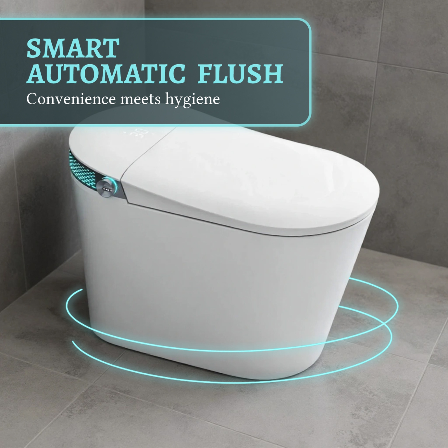 SERA BATHROOM Wynter Smart Bidet Toilet, One-Piece Toilet with Auto Jet Flush, Auto Open/Close Lid, Warm Water Wash, Warm-Air Dryer, Heated Seat,