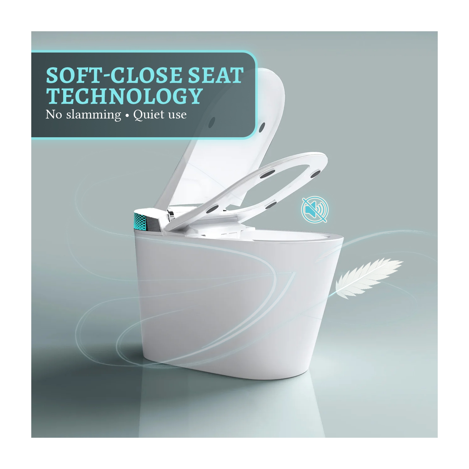 SERA BATHROOM Wynter Smart Bidet Toilet, One-Piece Toilet with Auto Jet Flush, Auto Open/Close Lid, Warm Water Wash, Warm-Air Dryer, Heated Seat,