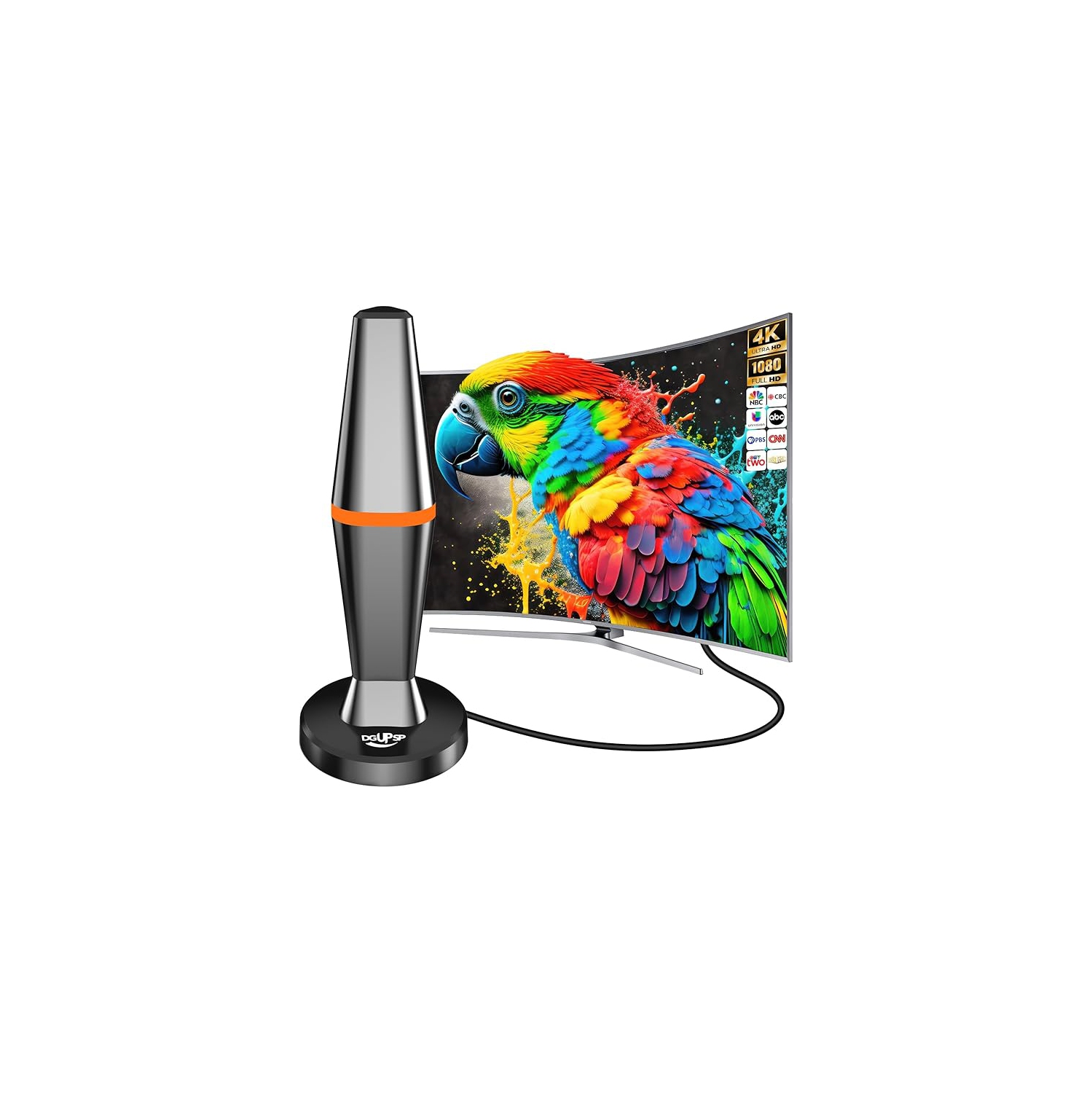 TV Antennas Indoor for Local Channels, 260+ Miles Long Range - Indoor & Outdoor HD Digital Antenna with 360°Reception for 4K 1080P All TVs-3M Coax