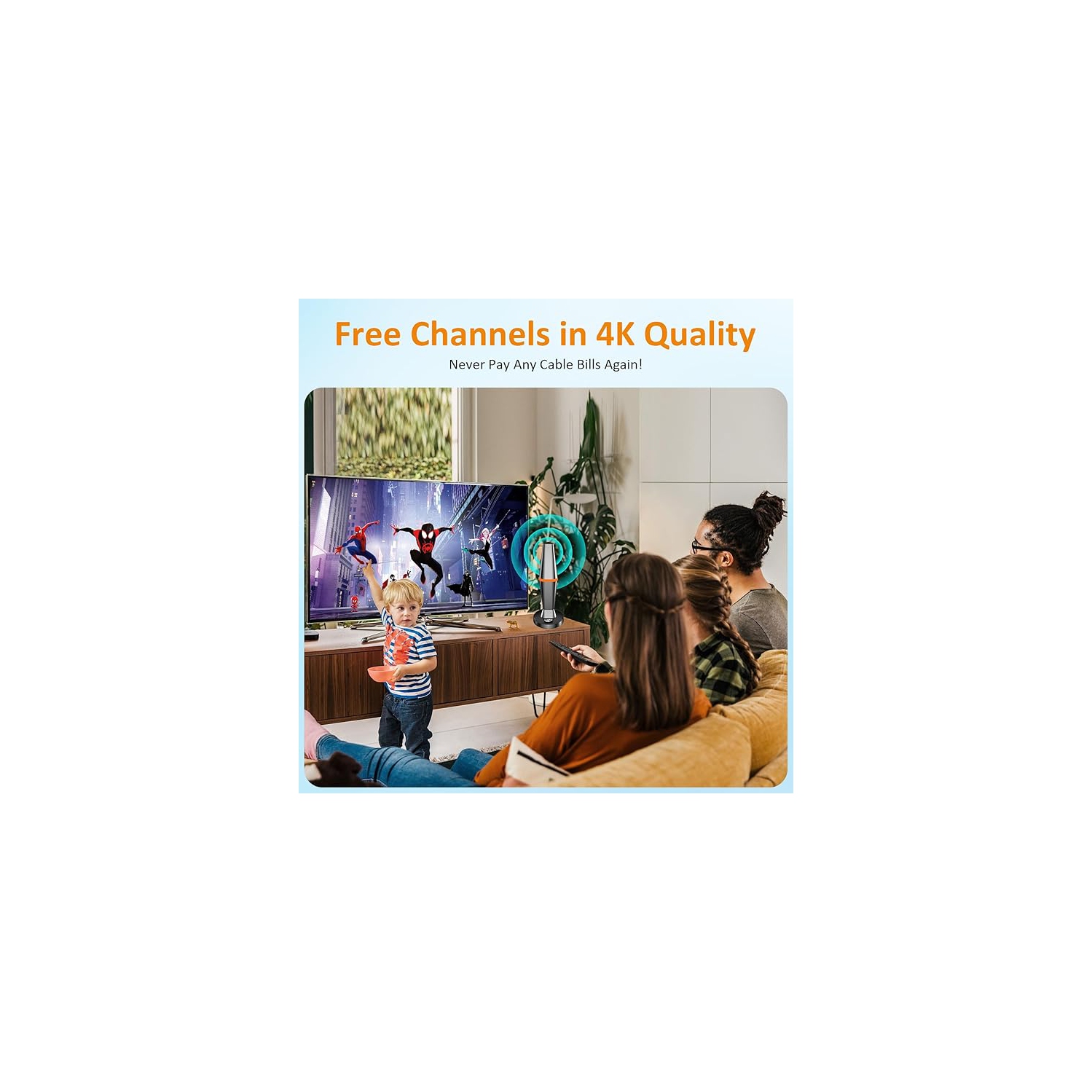 TV Antennas Indoor for Local Channels, 260+ Miles Long Range - Indoor & Outdoor HD Digital Antenna with 360°Reception for 4K 1080P All TVs-3M Coax