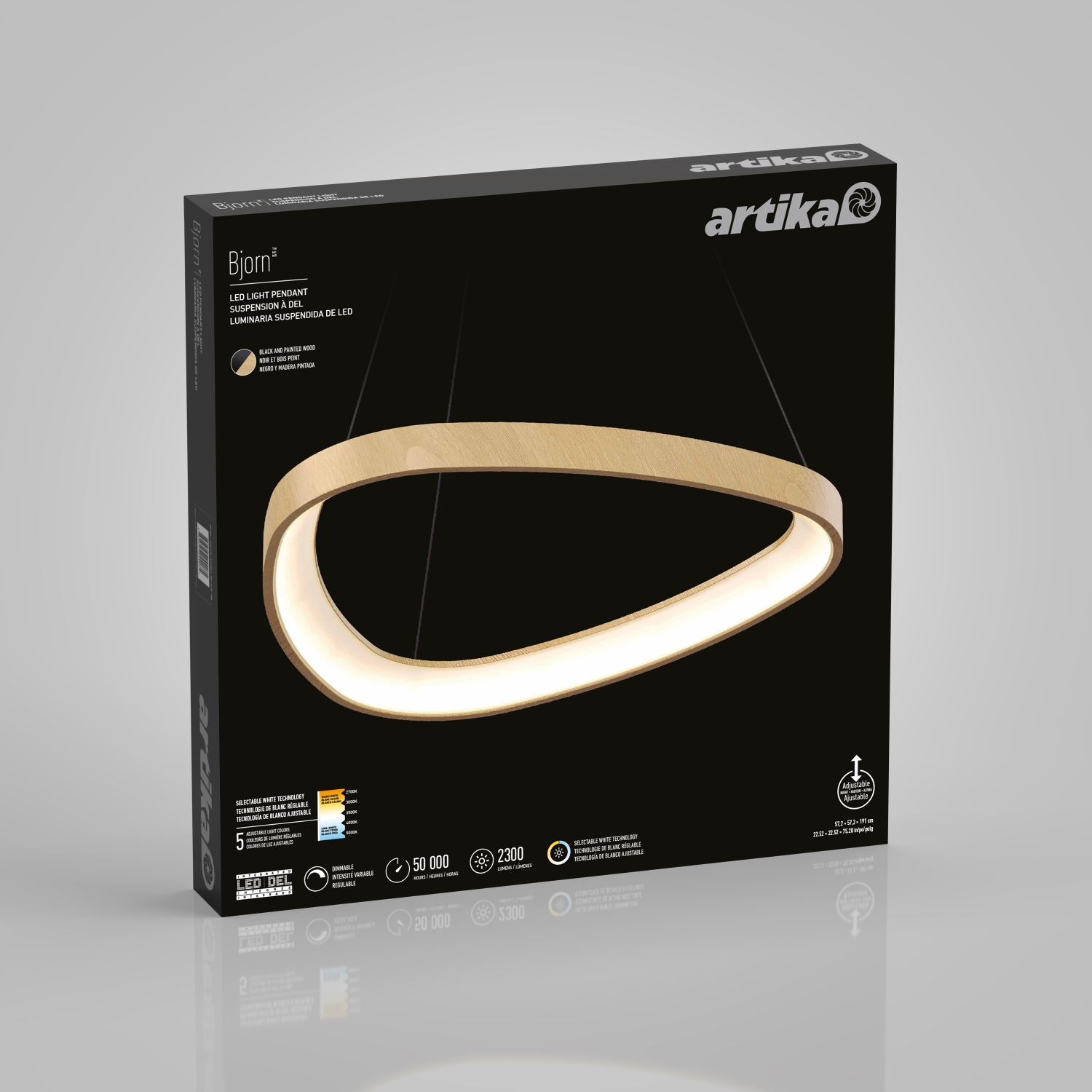 Pendentif Bjorn 5CCT, bois