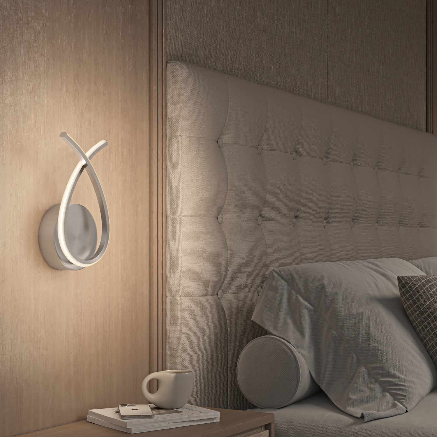 Applique gamma LED 5CCT, nickel brossé