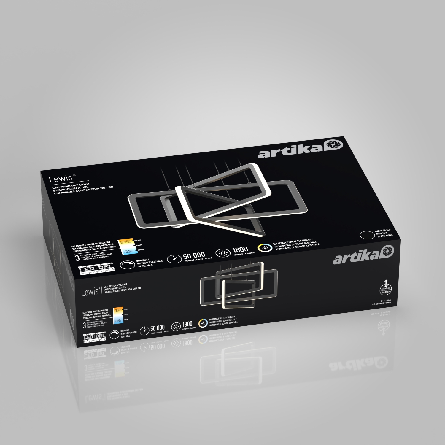 Pendentif Lewis noir 3CCT